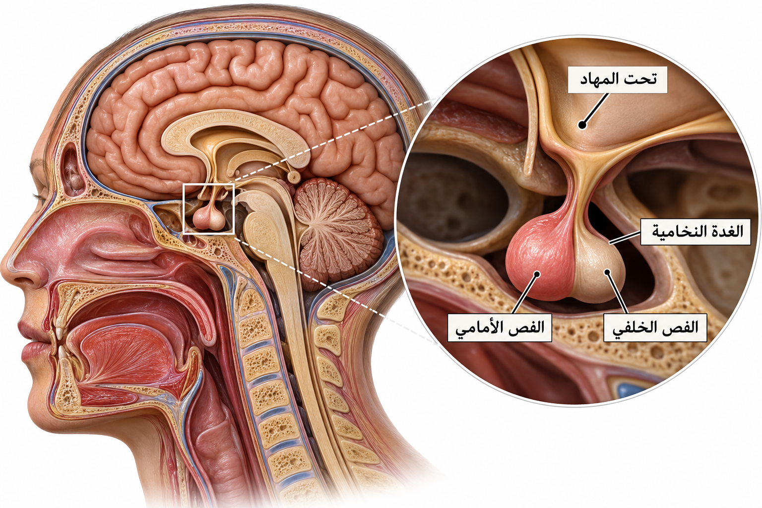 موقع الغدة النخامية