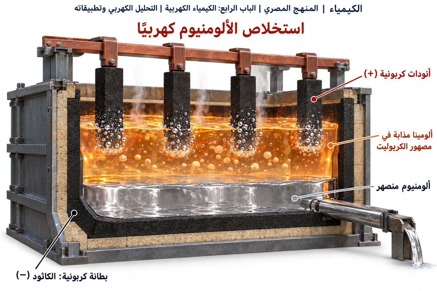 استخلاص الألومنيوم كهربيًا — استخلاص الألومنيوم كهربيًا
