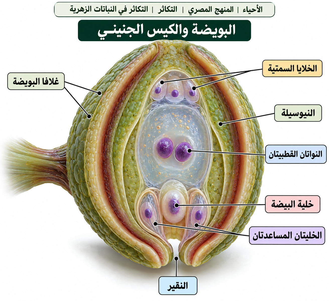 البويضة والكيس الجنيني — تكوين البويضة والكيس الجنيني