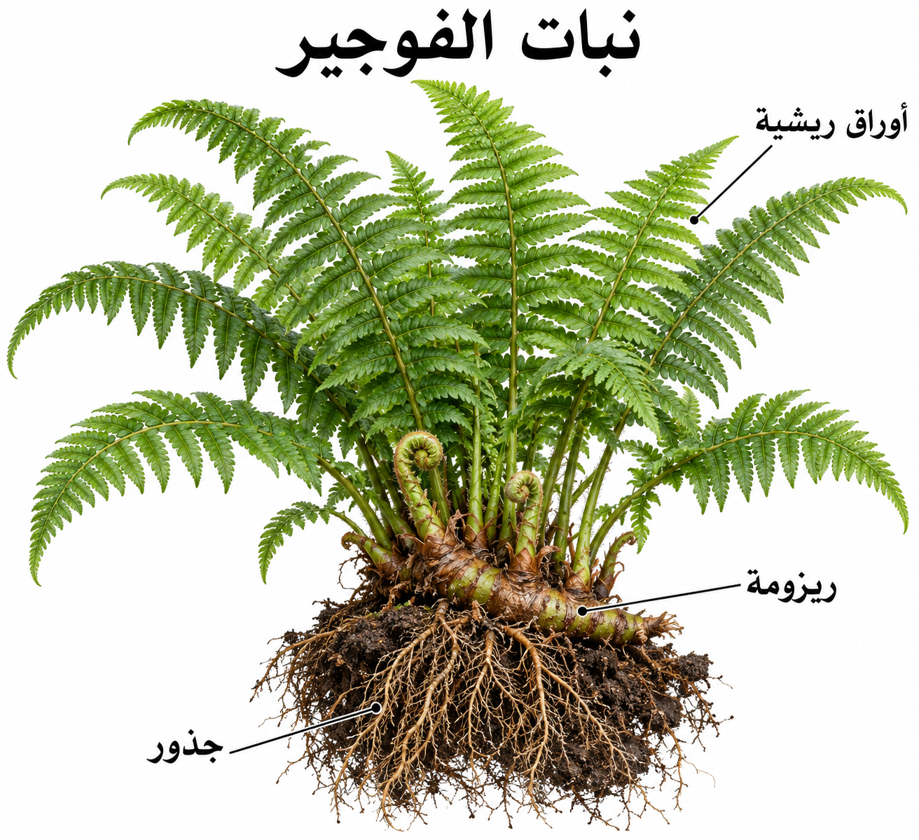 نبات الفوجير — خامس عشر: دورة حياة نبات الفوجير (السراخس)