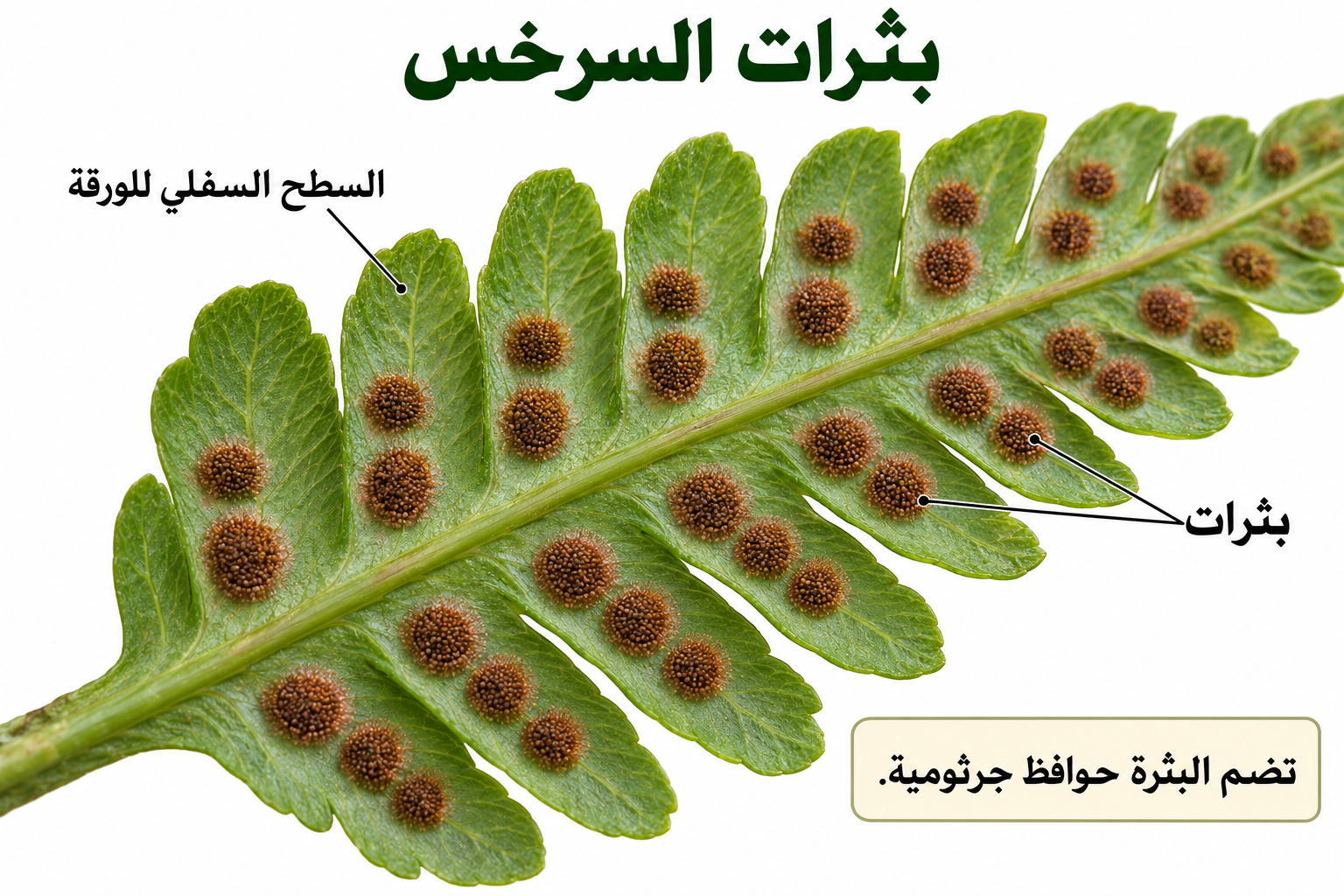 بثرات السرخس — خامس عشر: دورة حياة نبات الفوجير (السراخس)