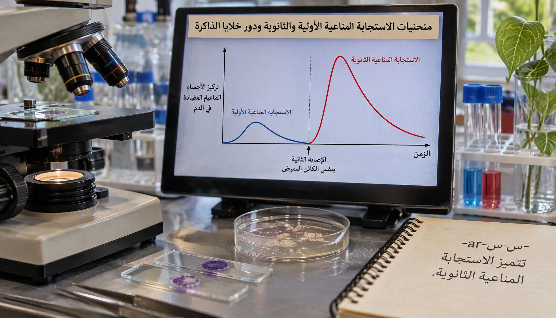الاستجابة الثانوية وخلايا الذاكرة