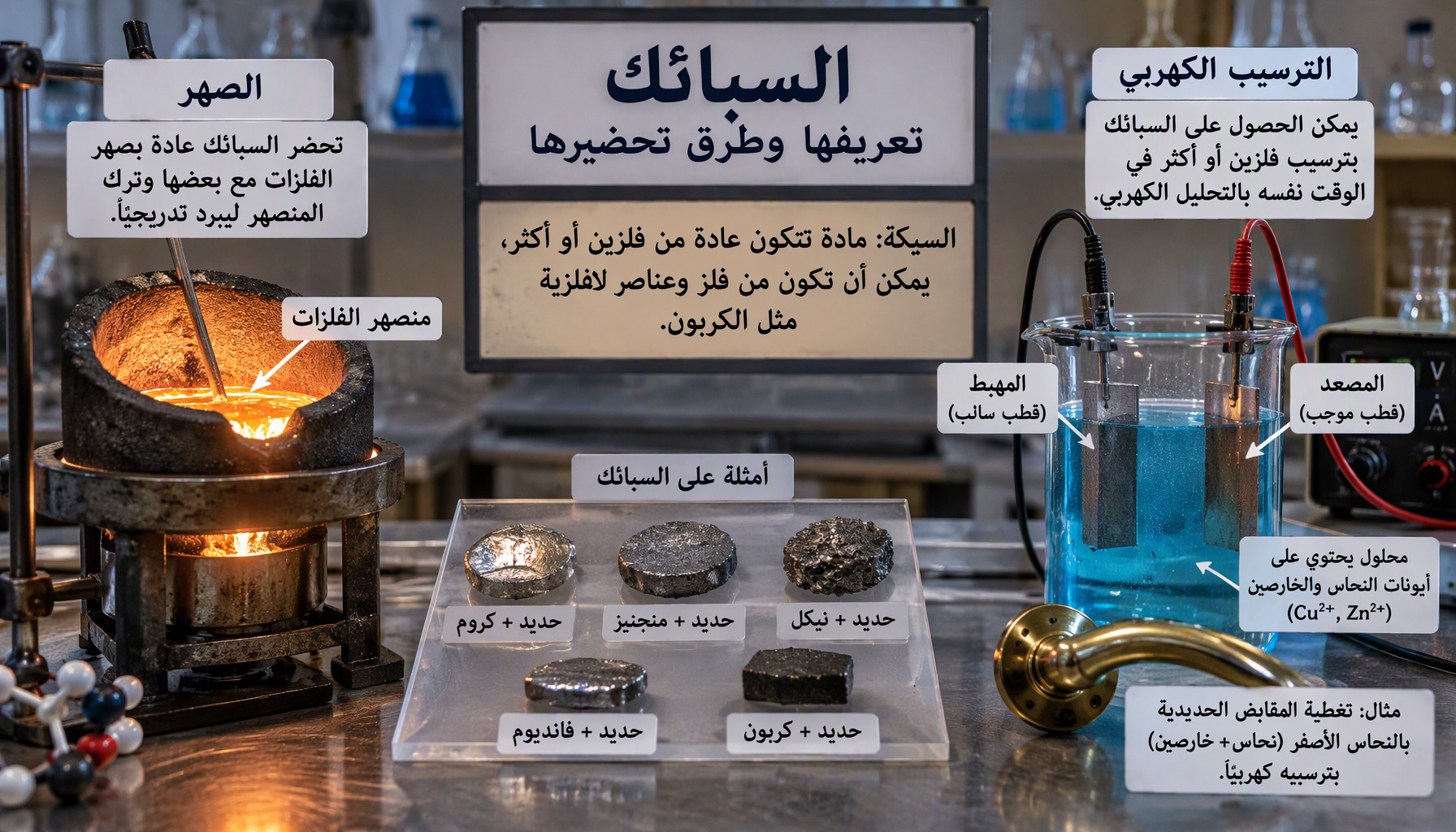 السبائك: تعريفها وطرق تحضيرها