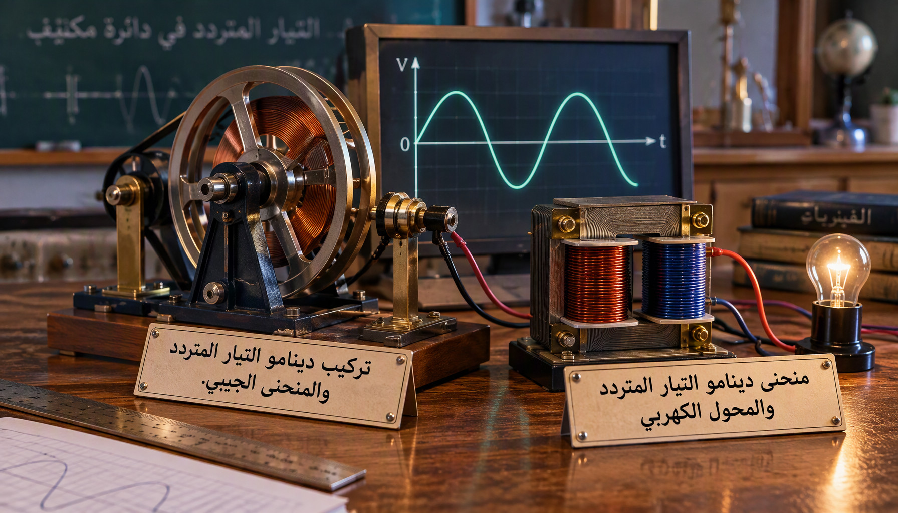 التيار المتردد في دائرة مكثف