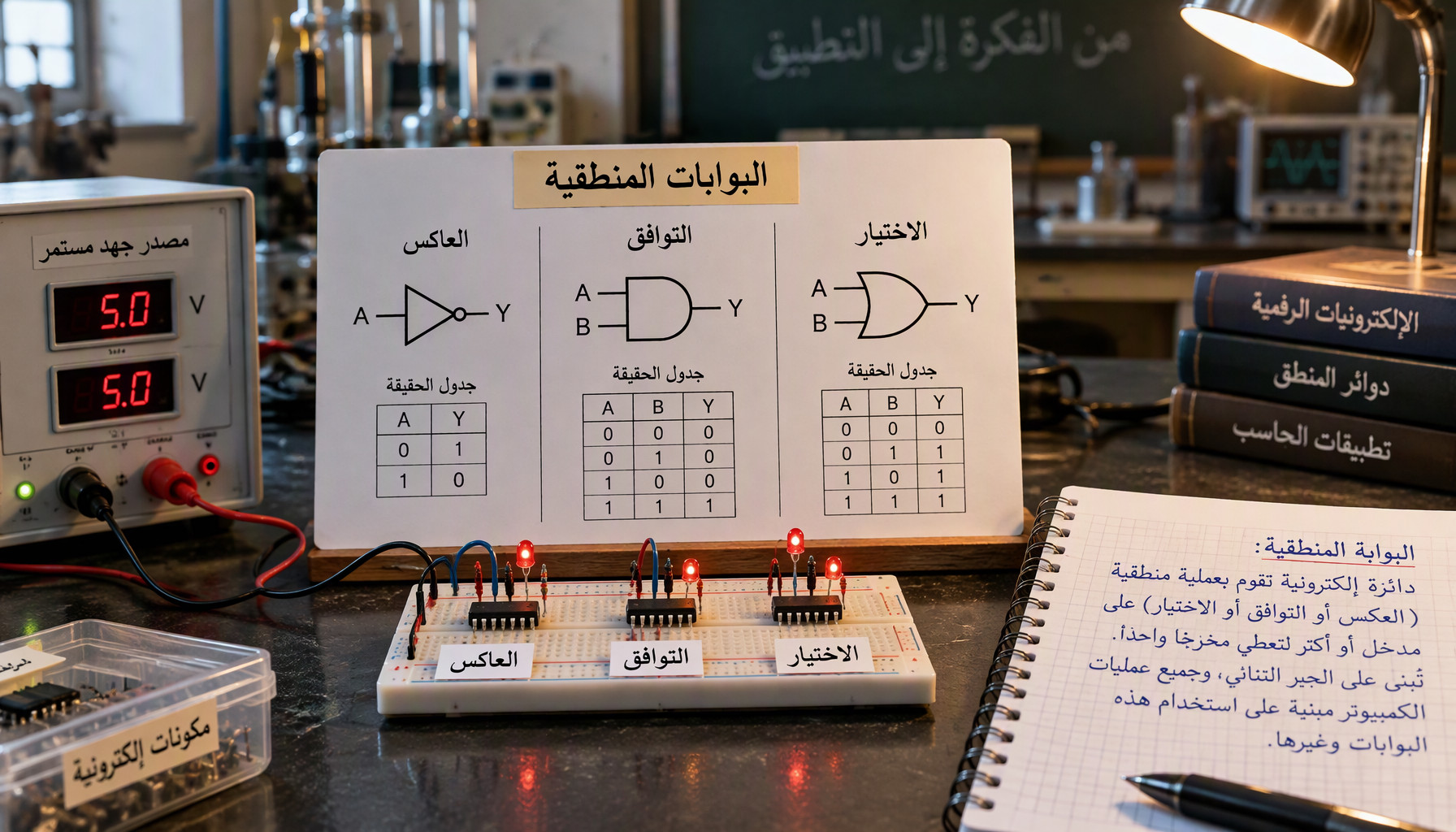 البوابات المنطقية — الفكرة العامة