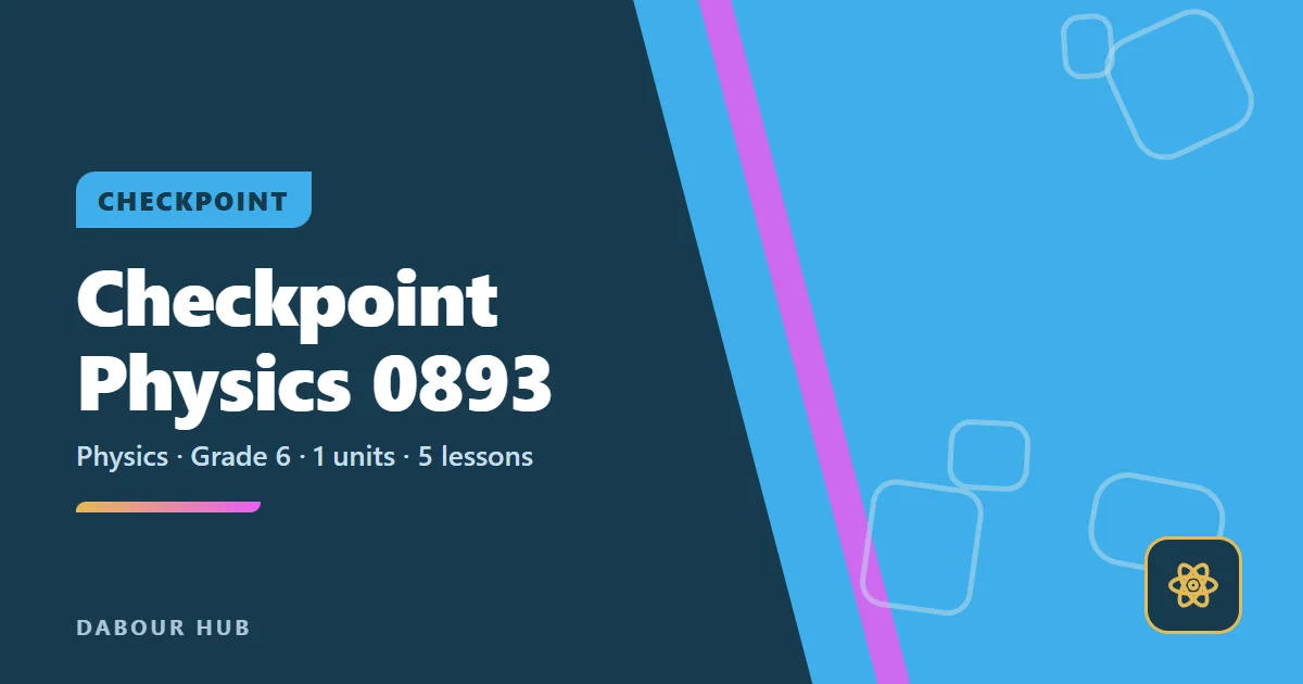 Checkpoint Physics 0893 course cover