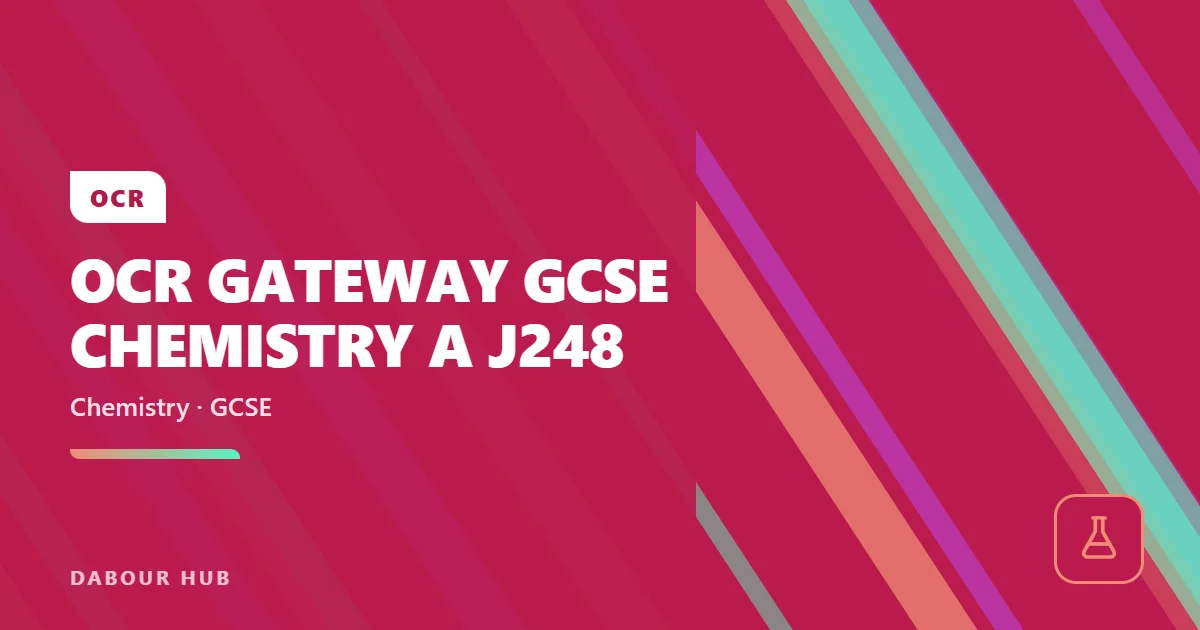 OCR GCSE 9-1 Chemistry A J248 course cover