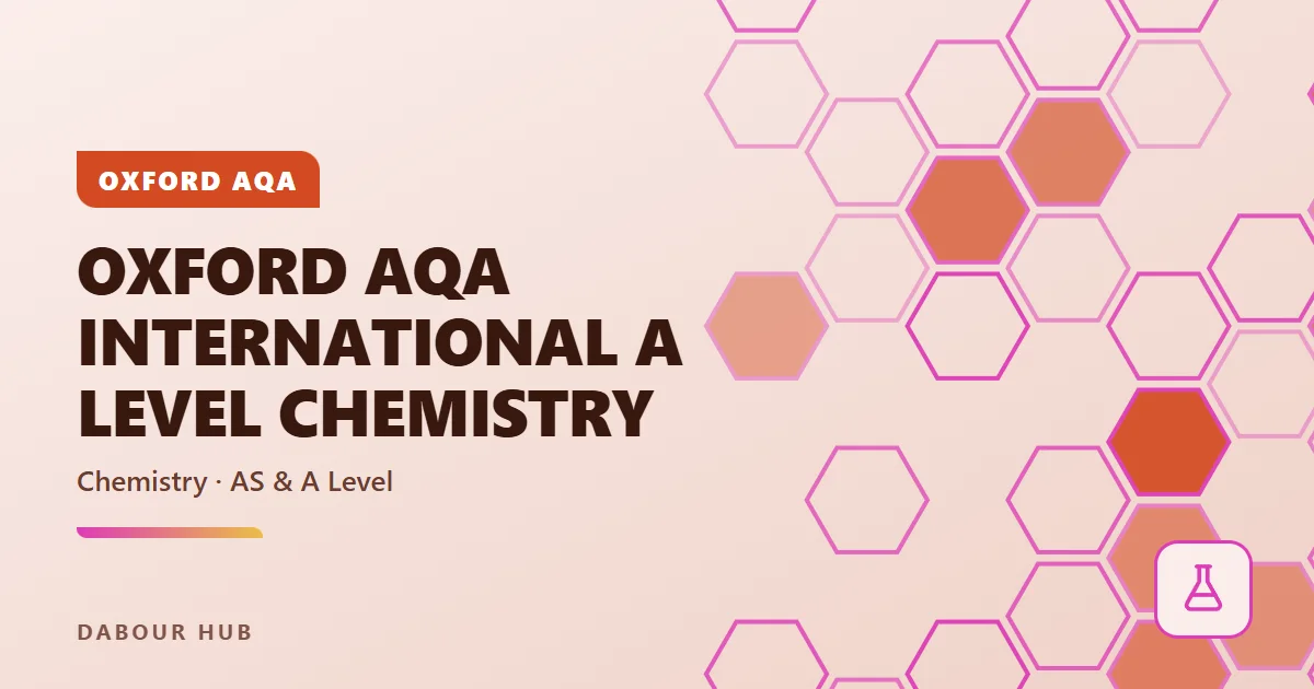 Oxford AQA International A Level Chemistry course cover