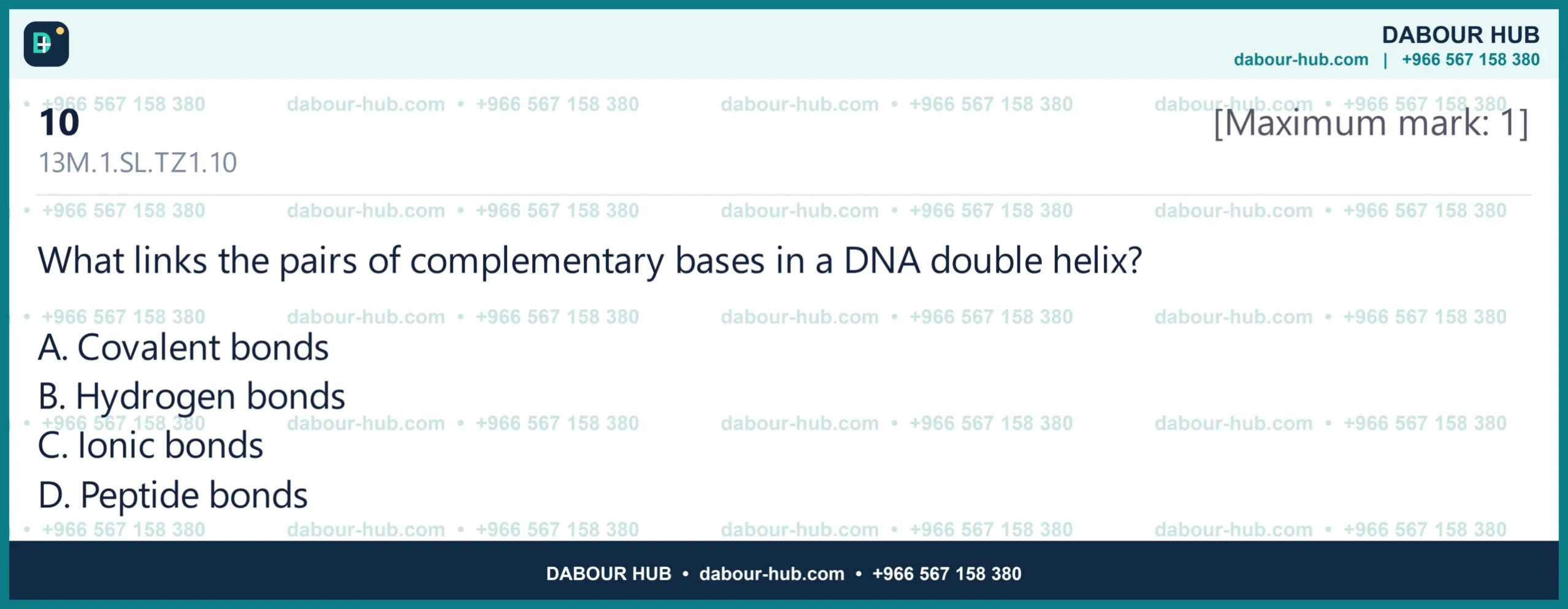 Dr Dabour Hub Science Diagram and Course Material