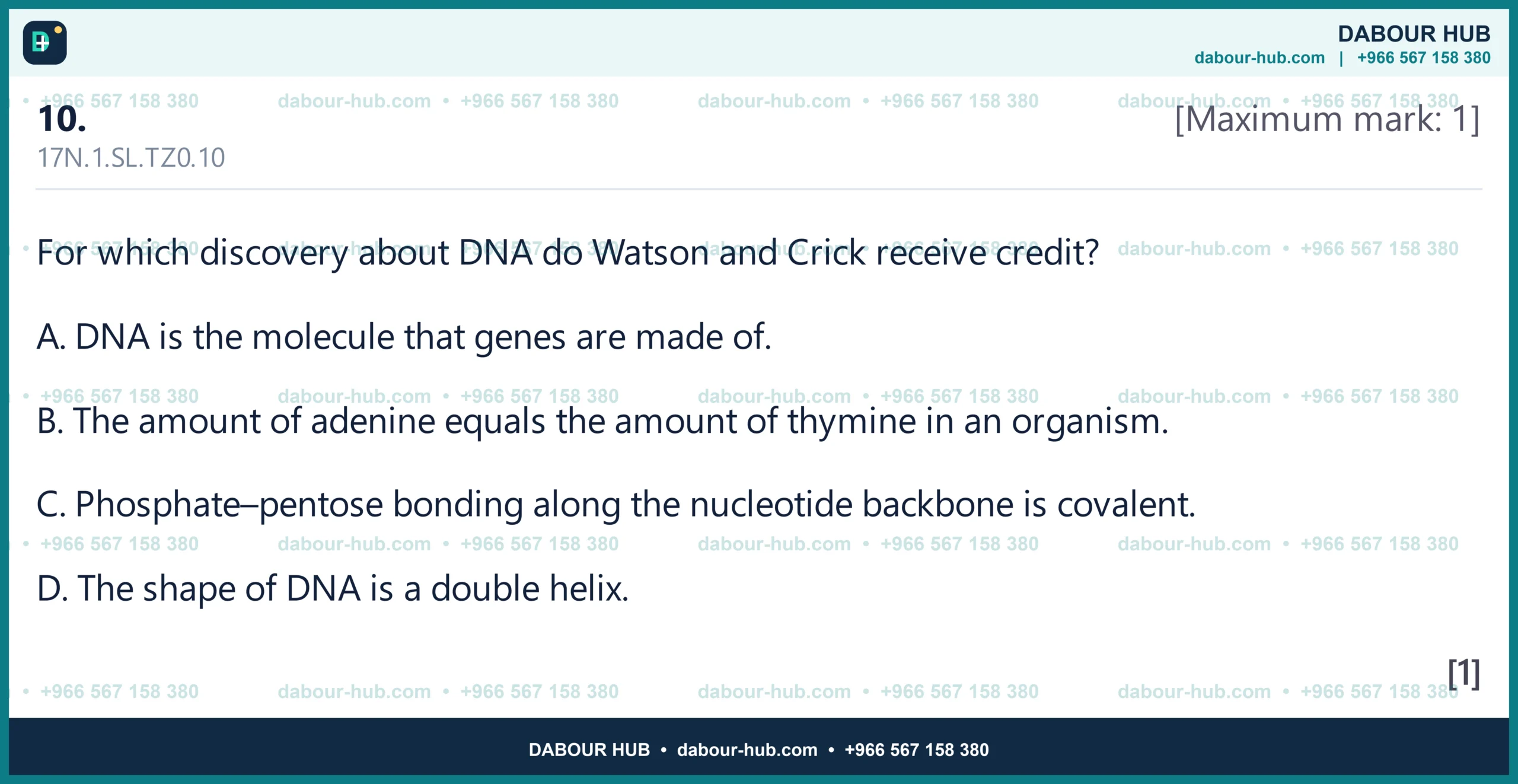 Dr Dabour Hub Science Diagram and Course Material