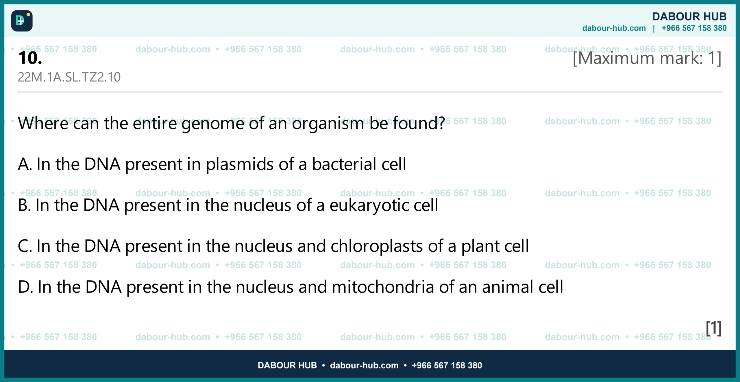 Dr Dabour Hub Science Diagram and Course Material