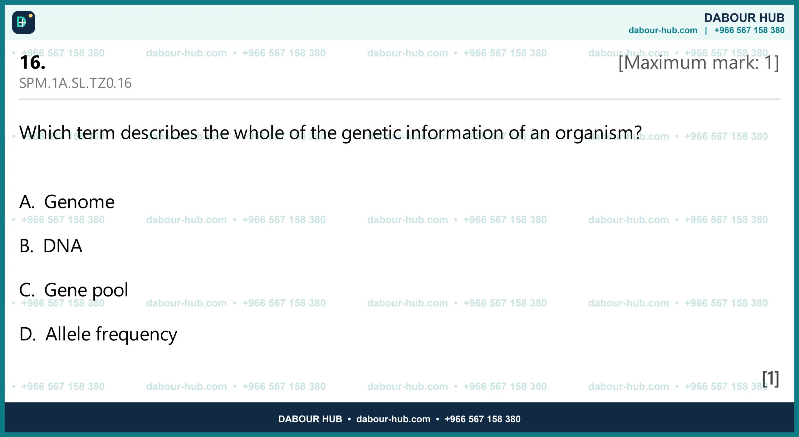 Dr Dabour Hub Science Diagram and Course Material