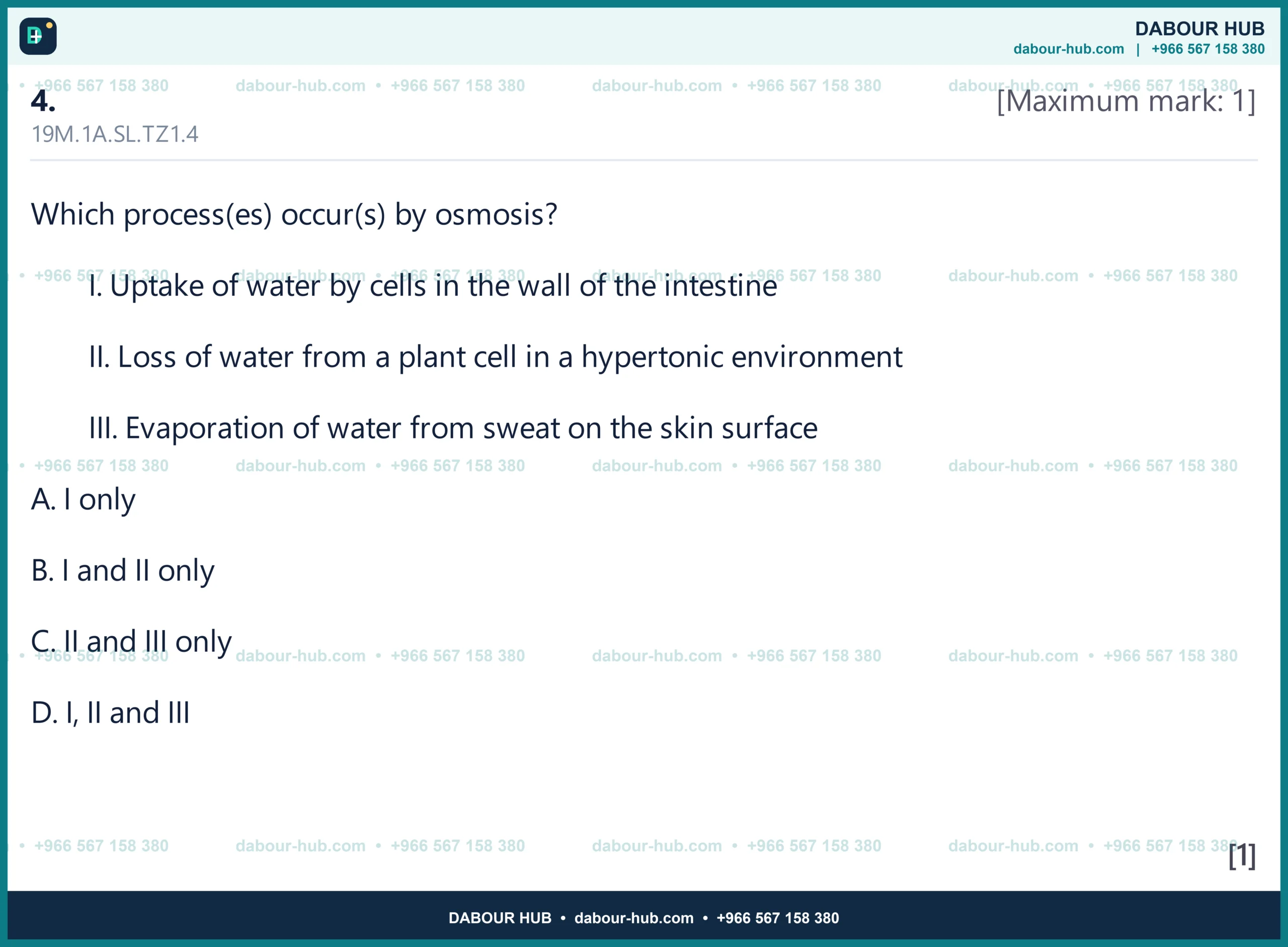 Dr Dabour Hub Science Diagram and Course Material
