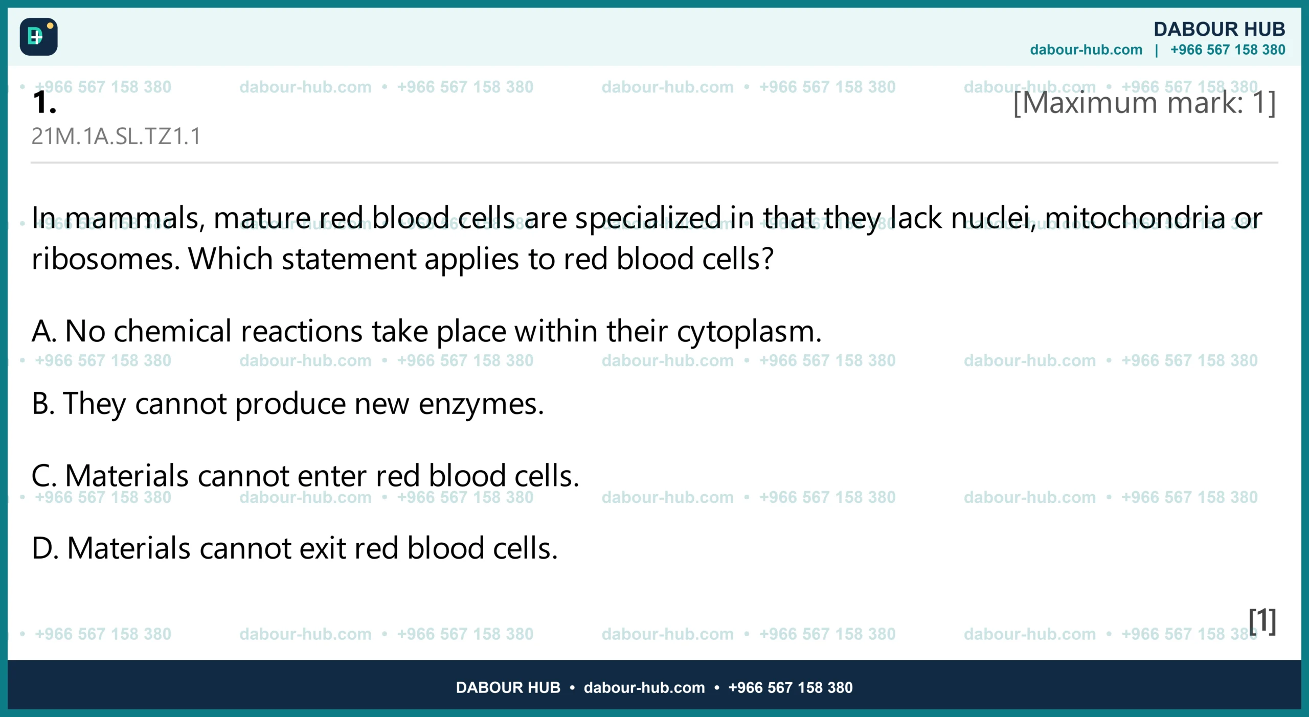 Dr Dabour Hub Science Diagram and Course Material
