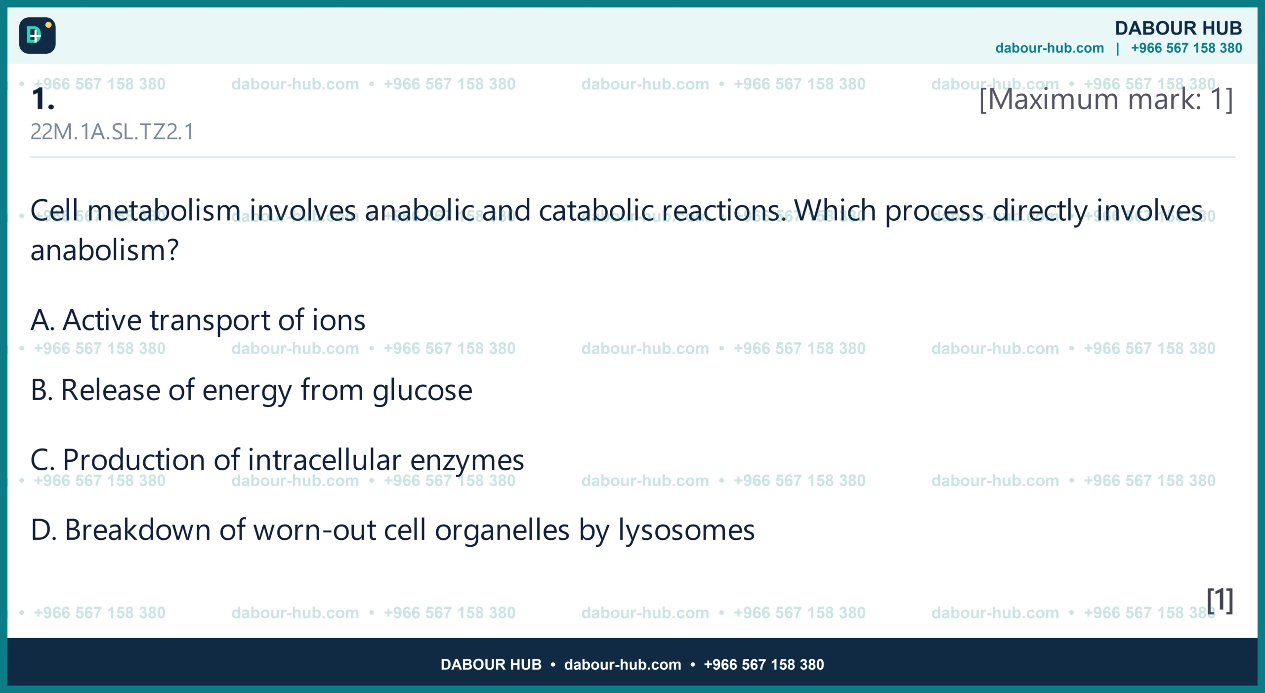 Dr Dabour Hub Science Diagram and Course Material