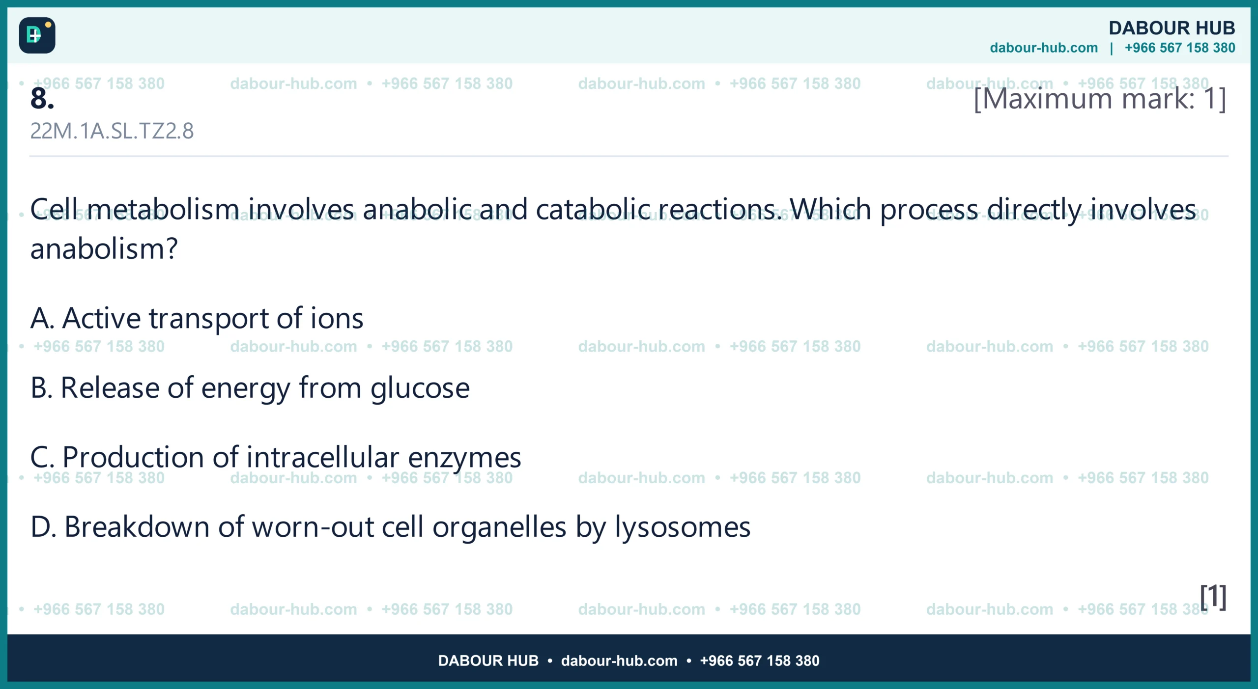 Dr Dabour Hub Science Diagram and Course Material