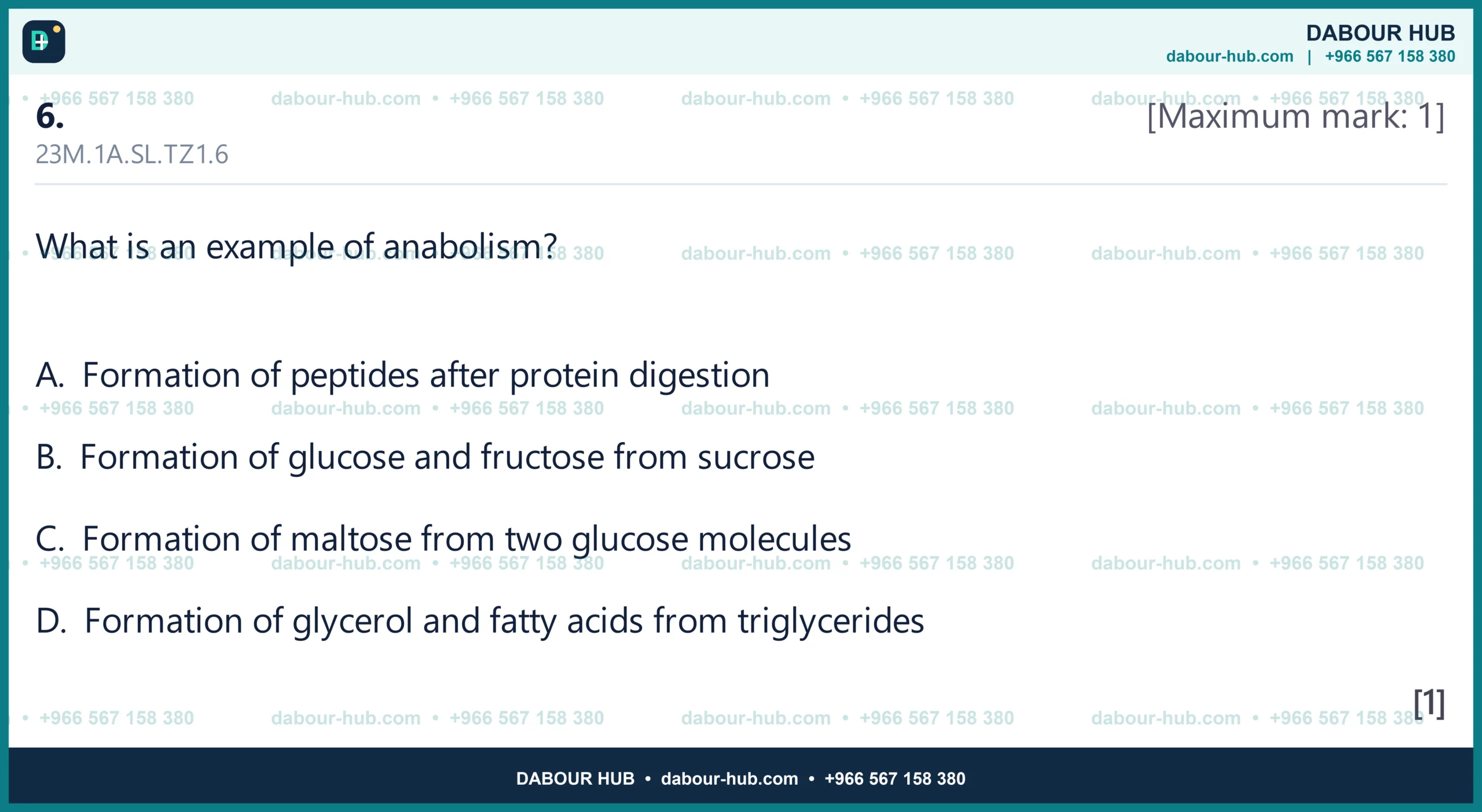 Dr Dabour Hub Science Diagram and Course Material