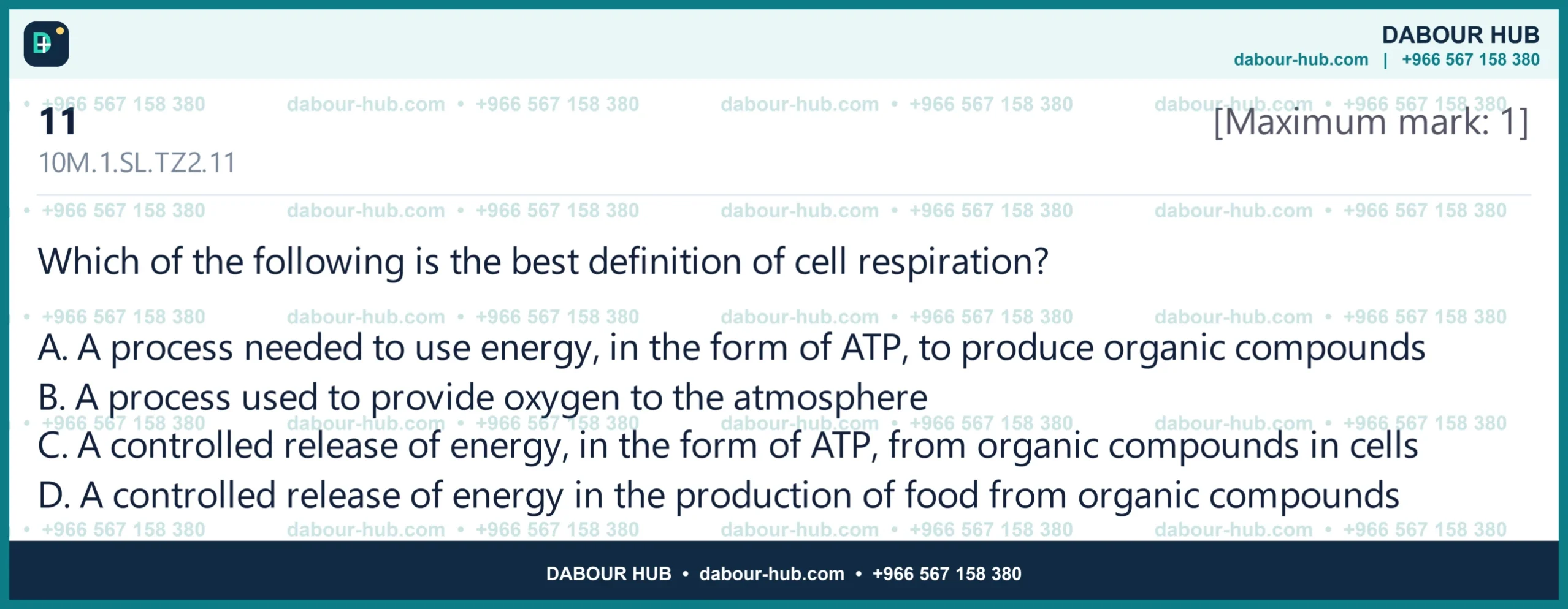 Dr Dabour Hub Science Diagram and Course Material