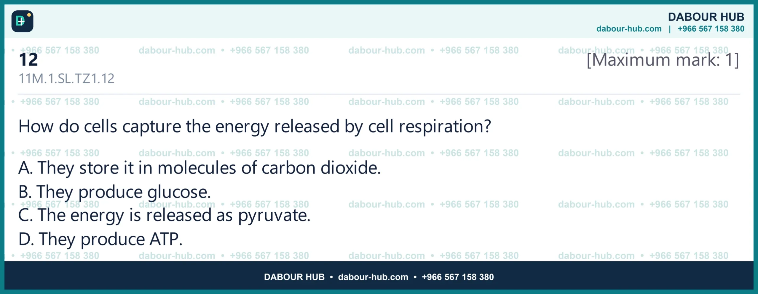 Dr Dabour Hub Science Diagram and Course Material
