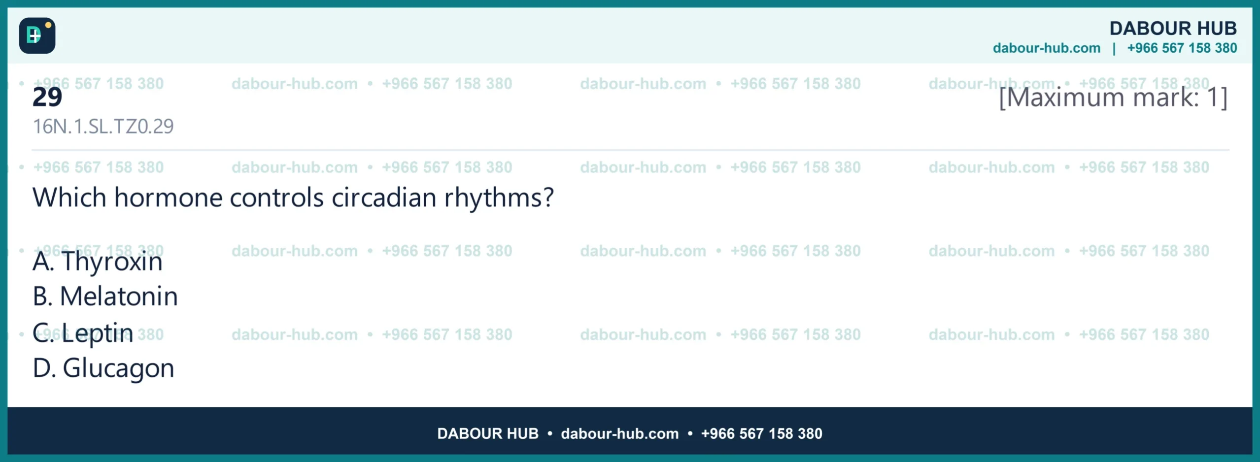 Dr Dabour Hub Science Diagram and Course Material