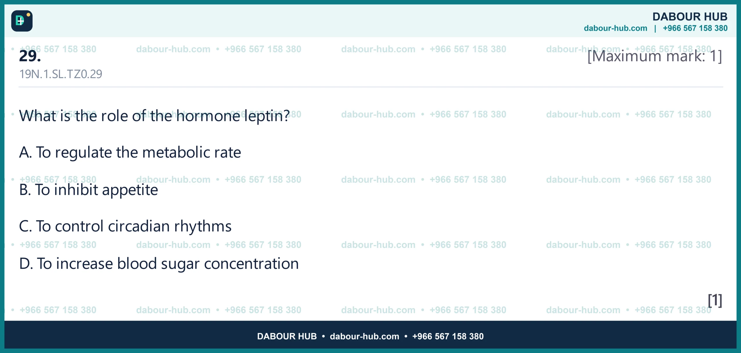 Dr Dabour Hub Science Diagram and Course Material
