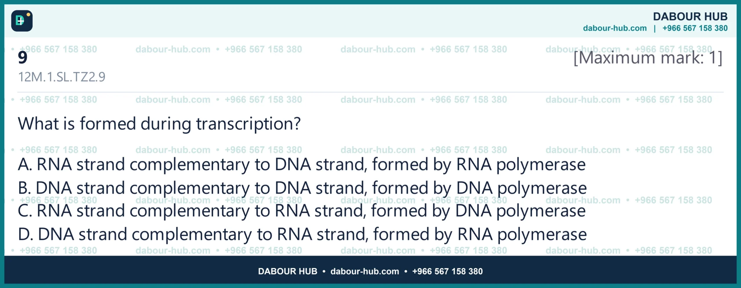 Dr Dabour Hub Science Diagram and Course Material