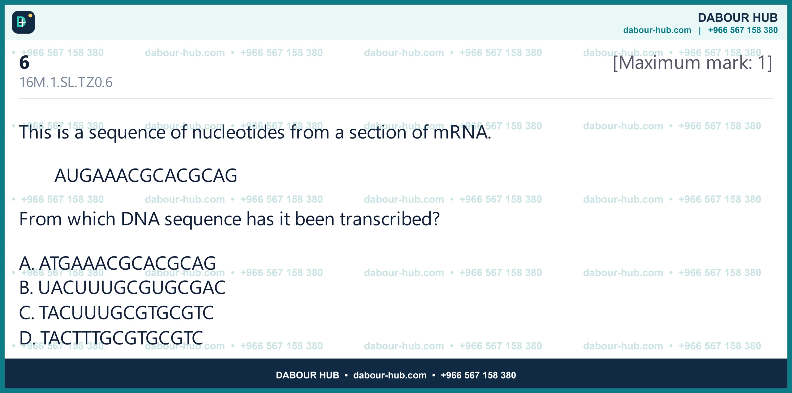 Dr Dabour Hub Science Diagram and Course Material