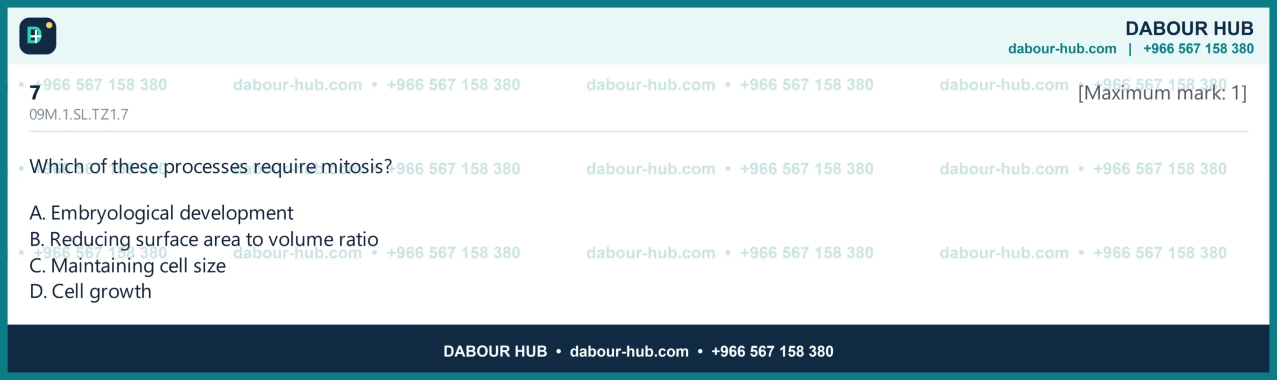Dr Dabour Hub Science Diagram and Course Material