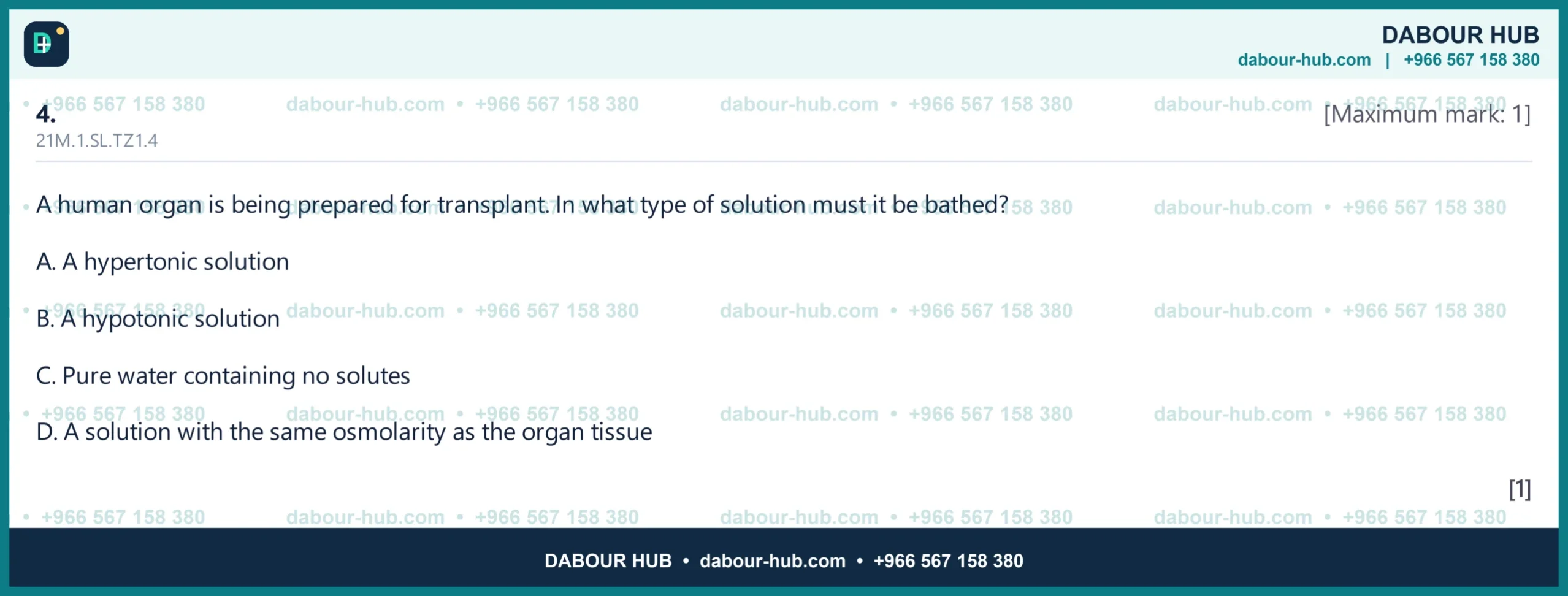 Dr Dabour Hub Science Diagram and Course Material
