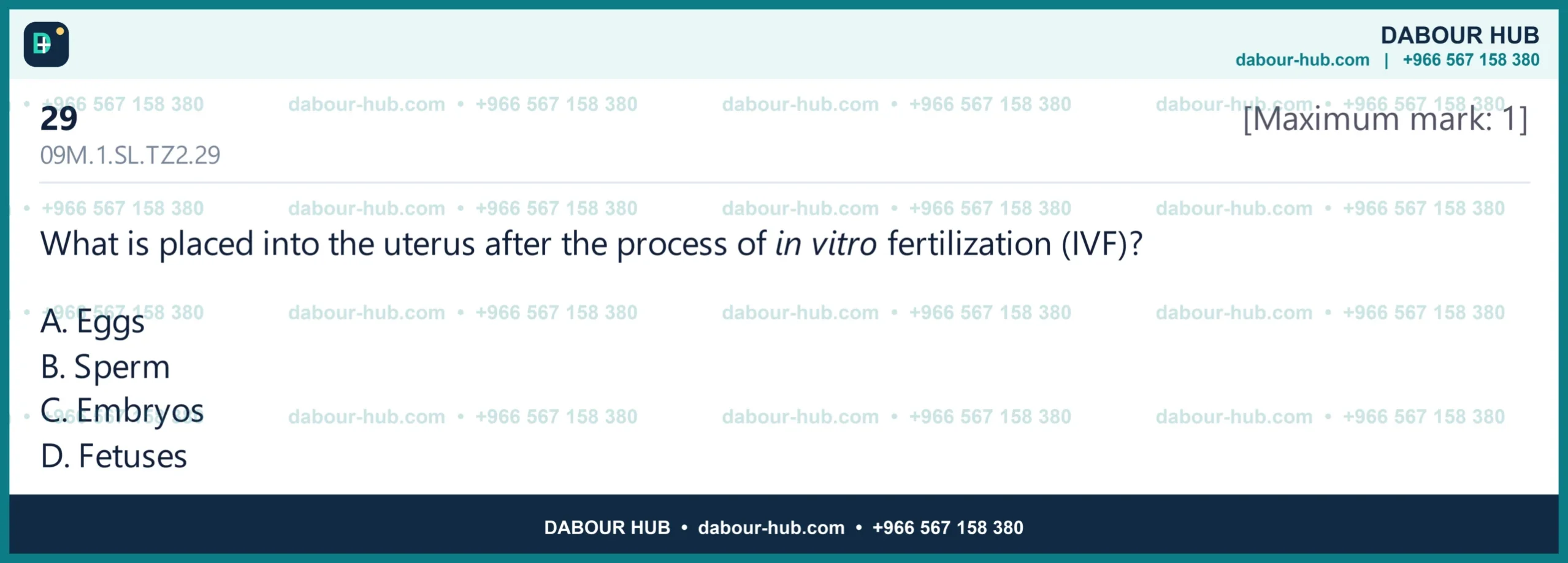 Dr Dabour Hub Science Diagram and Course Material