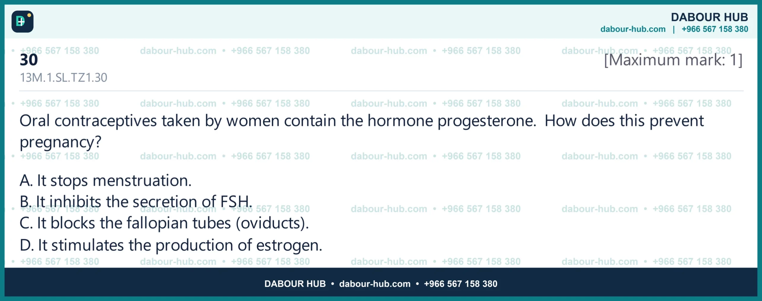 Dr Dabour Hub Science Diagram and Course Material