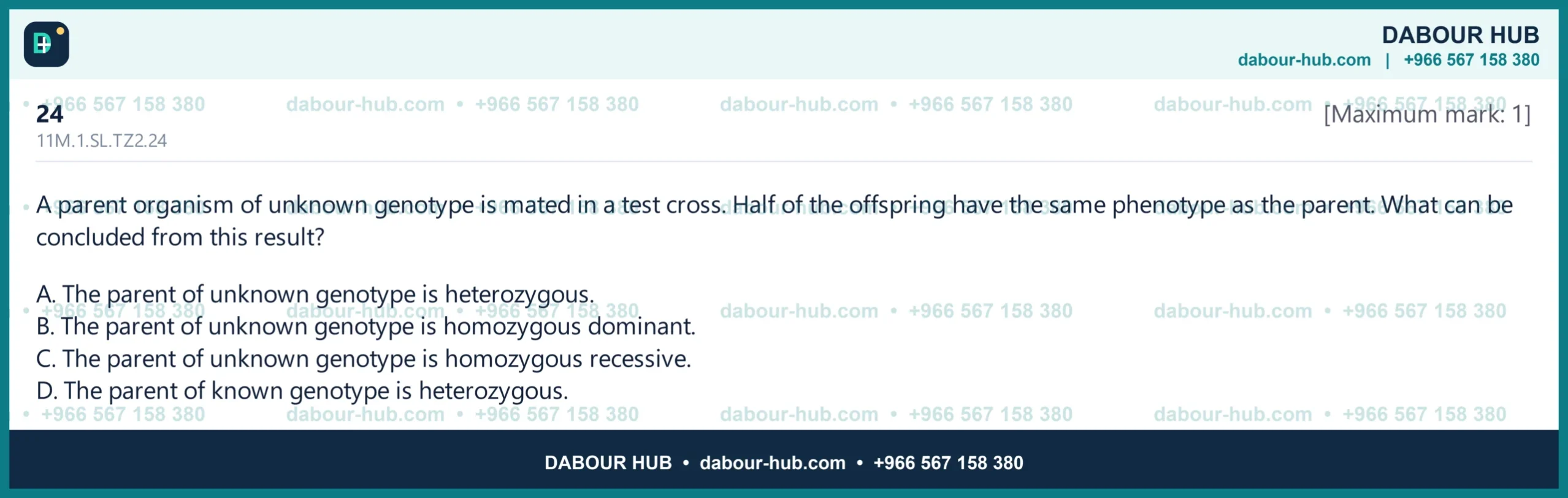 Dr Dabour Hub Science Diagram and Course Material