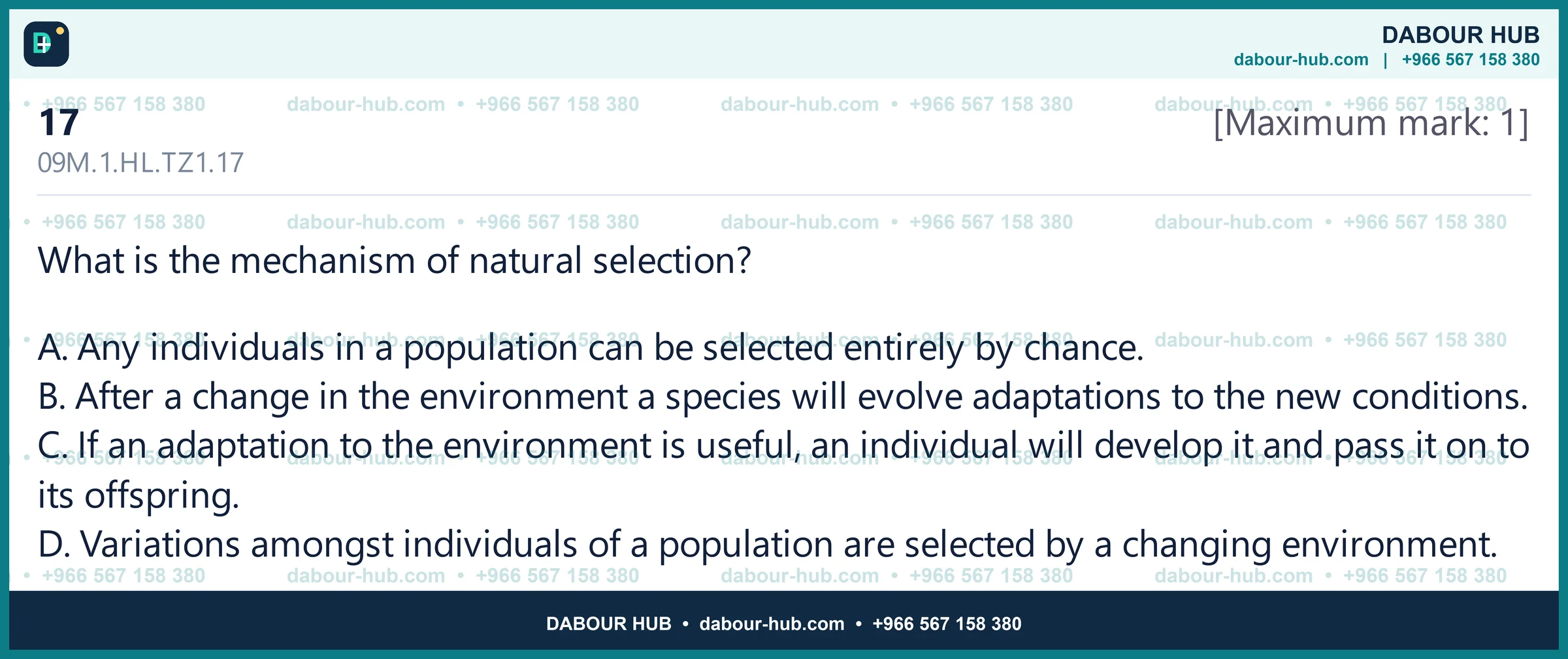 Dr Dabour Hub Science Diagram and Course Material