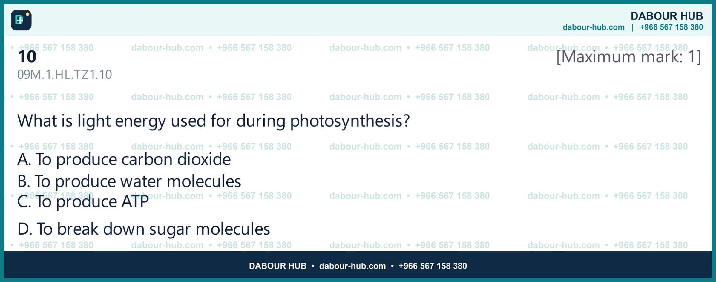 Dr Dabour Hub Science Diagram and Course Material