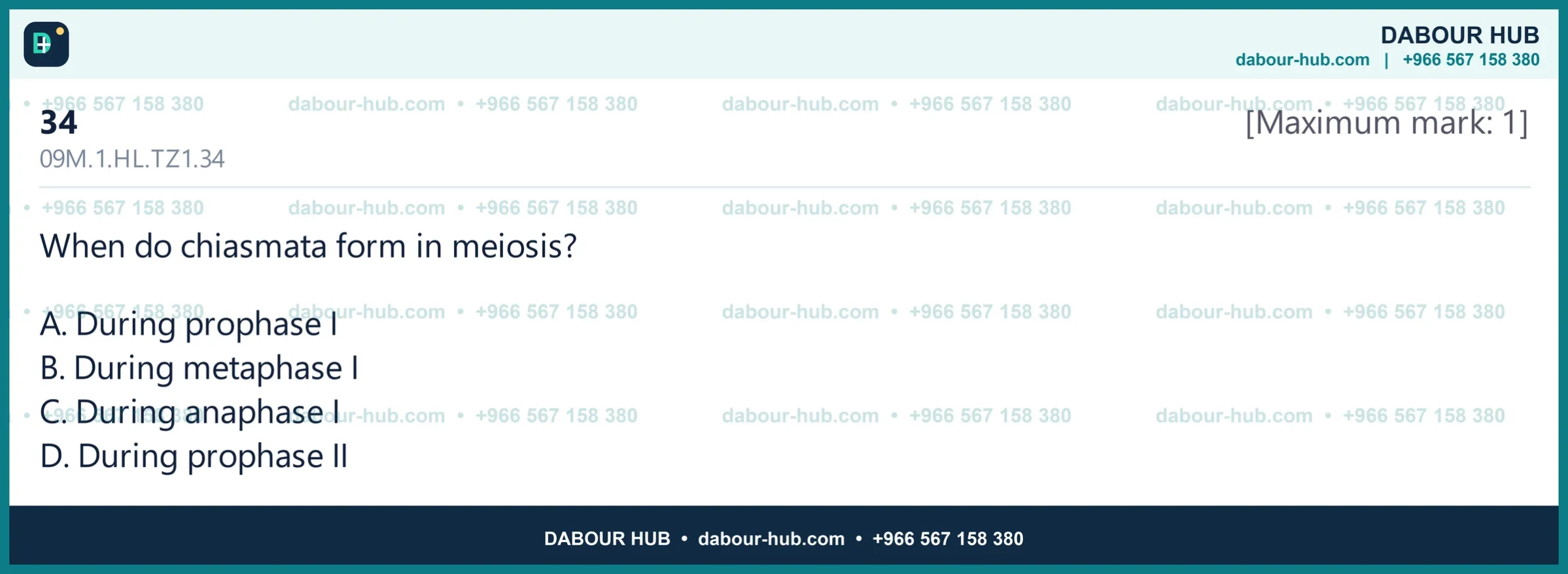 Dr Dabour Hub Science Diagram and Course Material