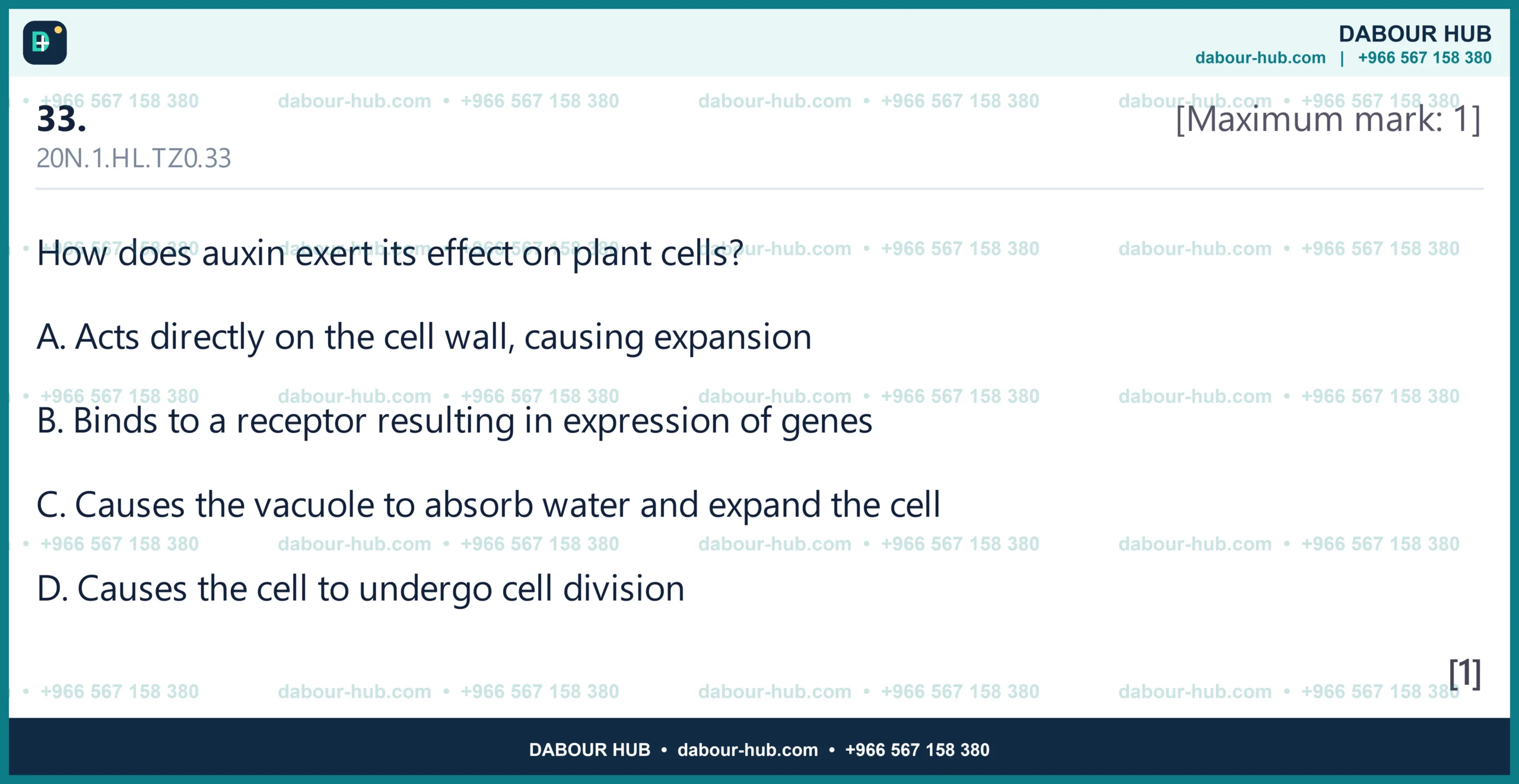 Dr Dabour Hub Science Diagram and Course Material