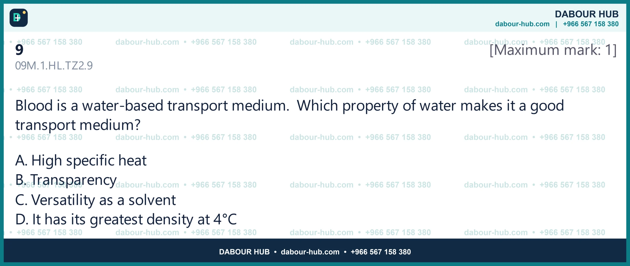Dr Dabour Hub Science Diagram and Course Material
