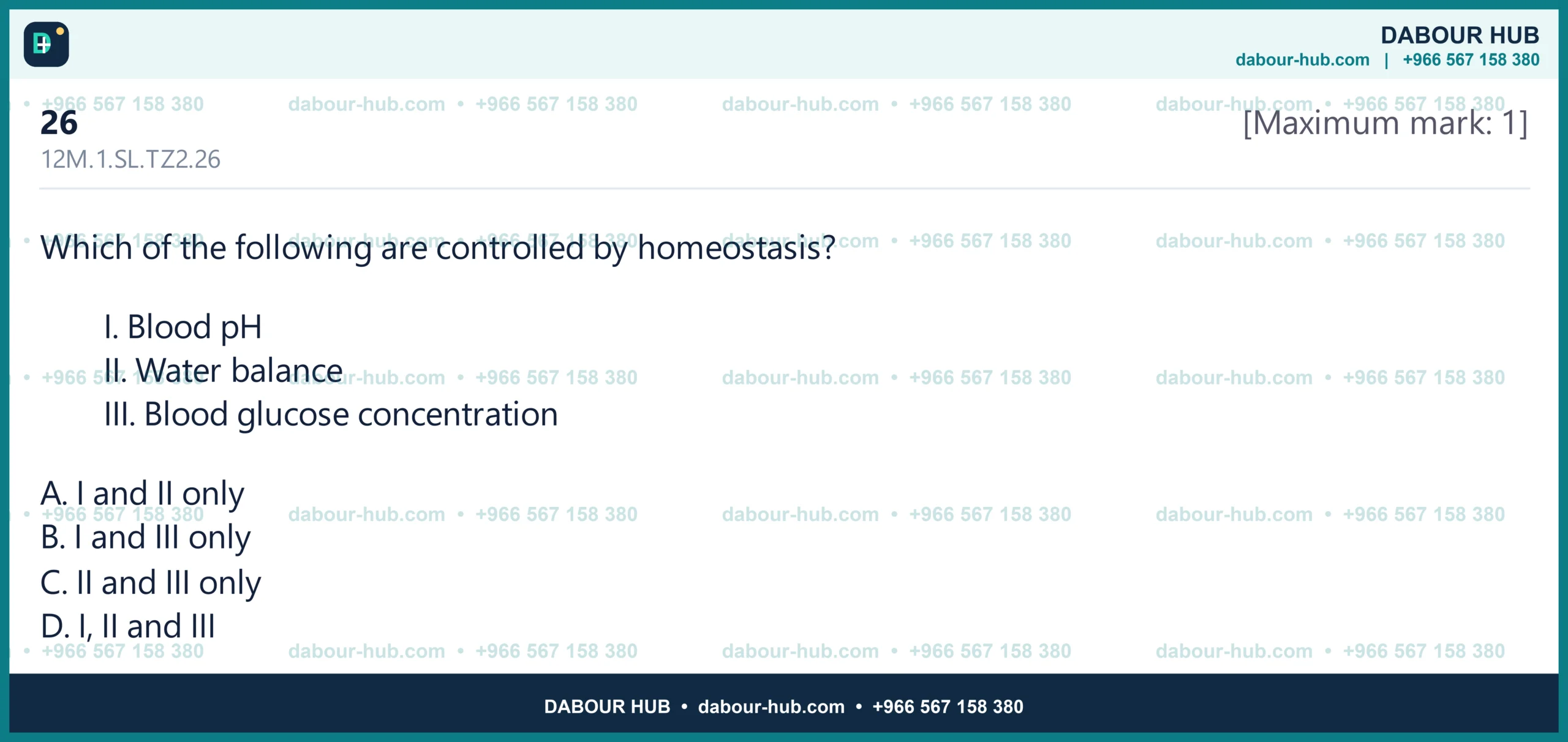 Dr Dabour Hub Science Diagram and Course Material