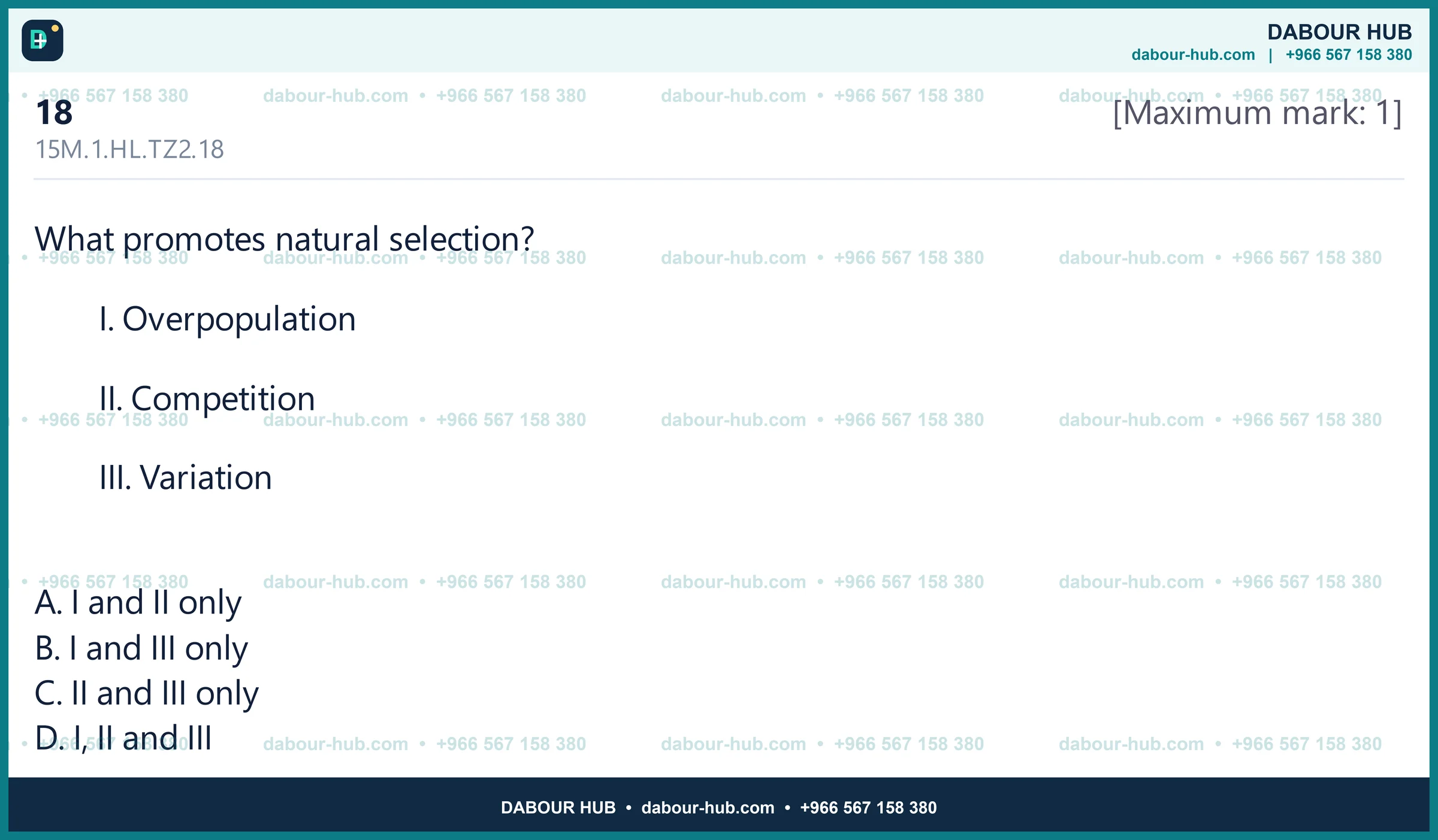 Dr Dabour Hub Science Diagram and Course Material