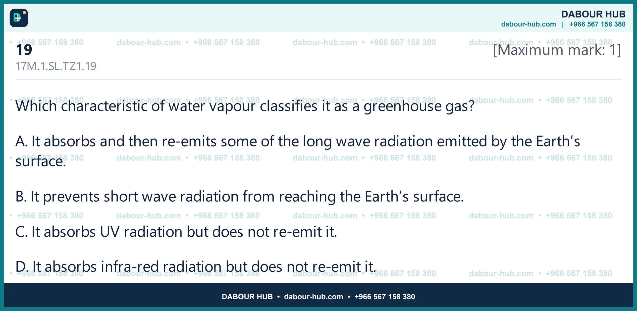 Dr Dabour Hub Science Diagram and Course Material