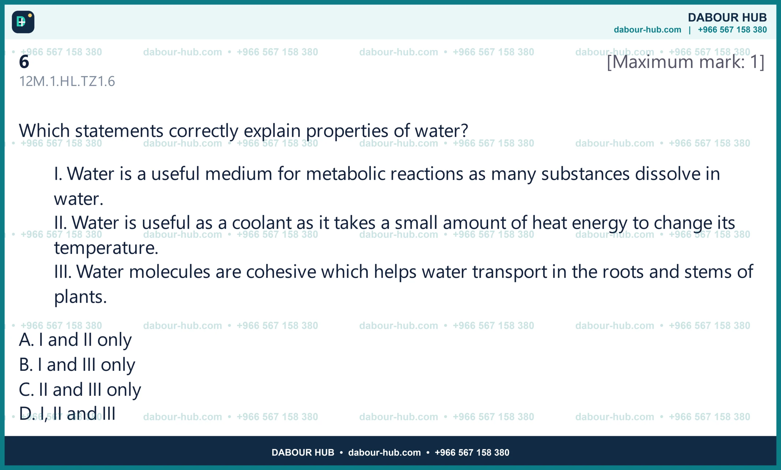 Dr Dabour Hub Science Diagram and Course Material