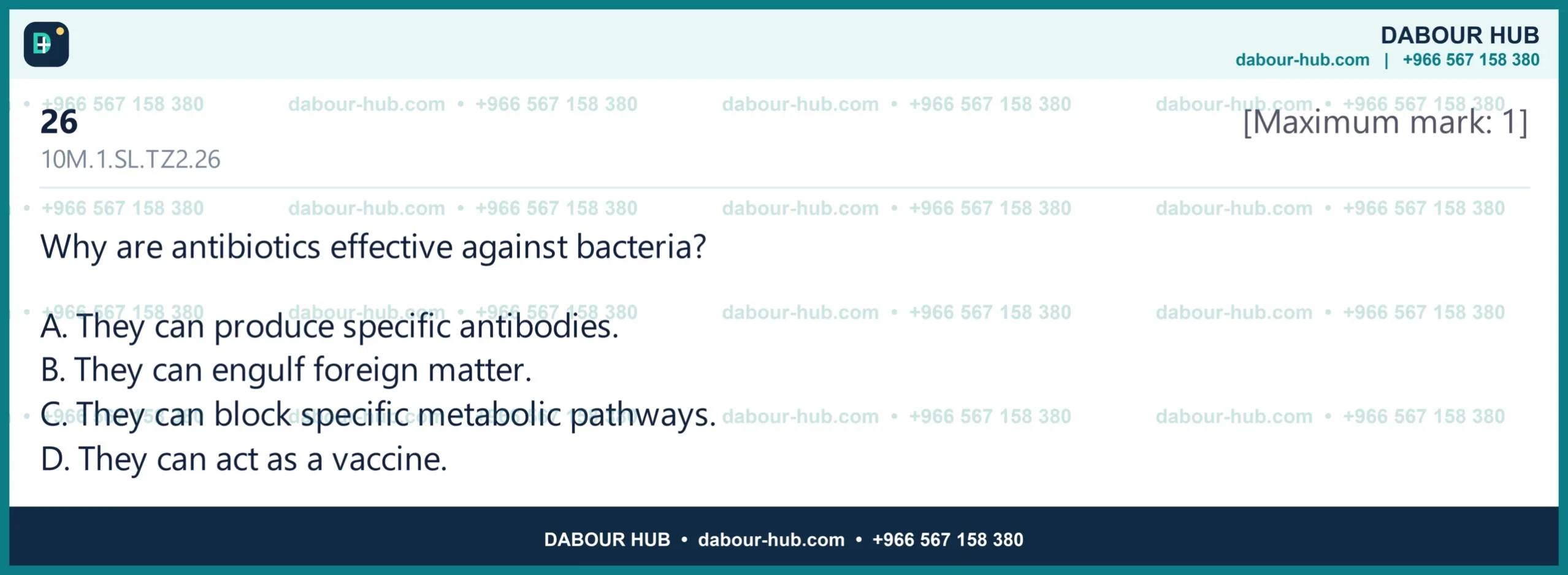 Dr Dabour Hub Science Diagram and Course Material