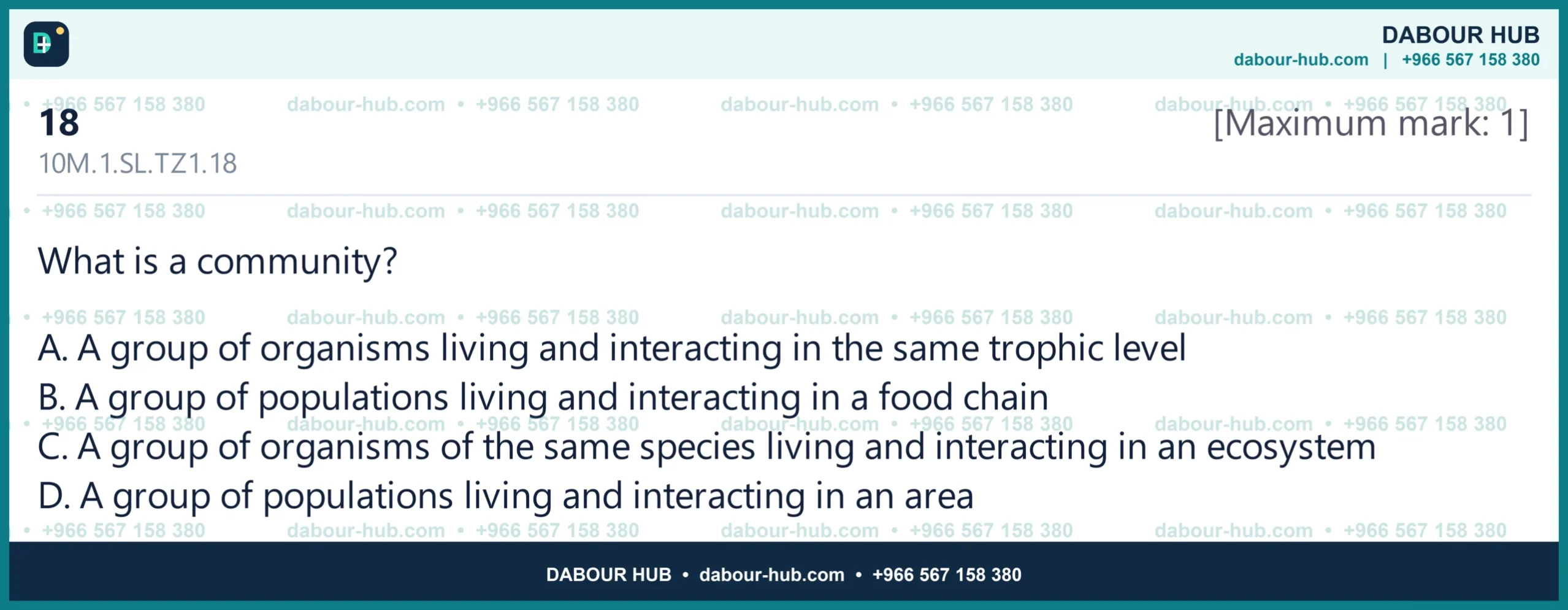 Dr Dabour Hub Science Diagram and Course Material