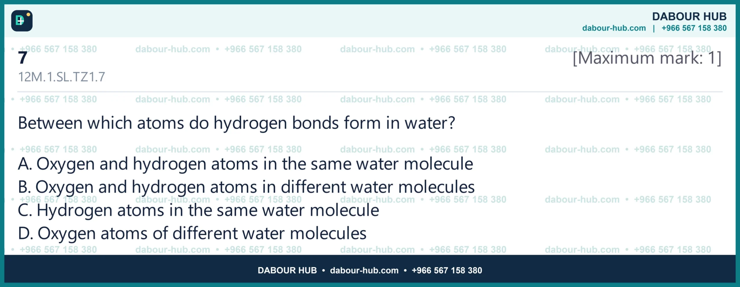 Dr Dabour Hub Science Diagram and Course Material
