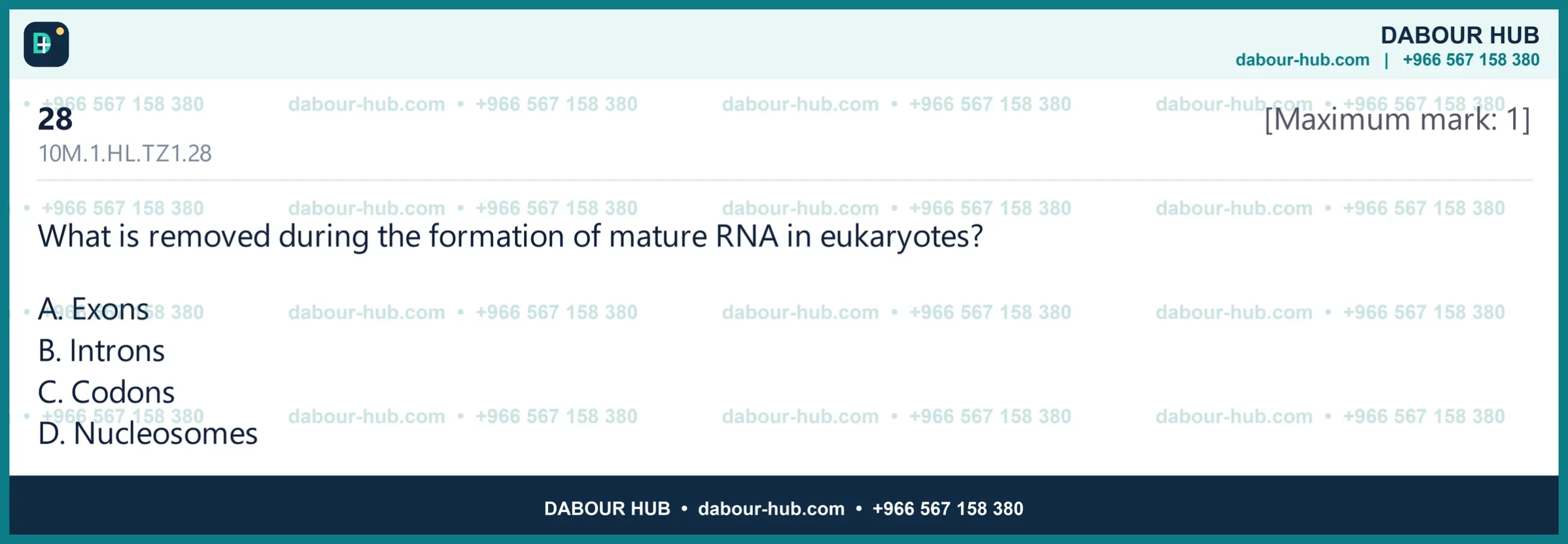 Dr Dabour Hub Science Diagram and Course Material