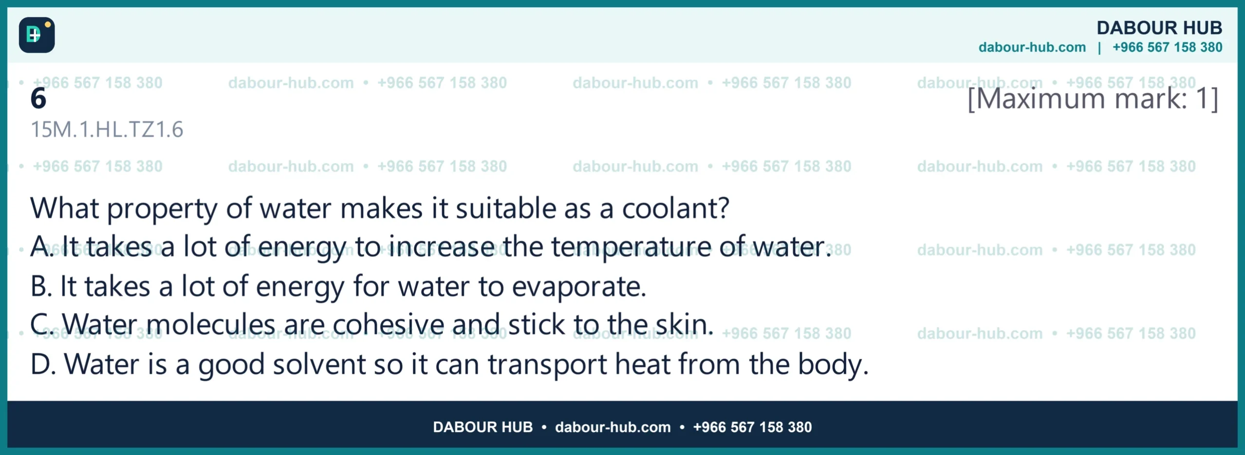 Dr Dabour Hub Science Diagram and Course Material