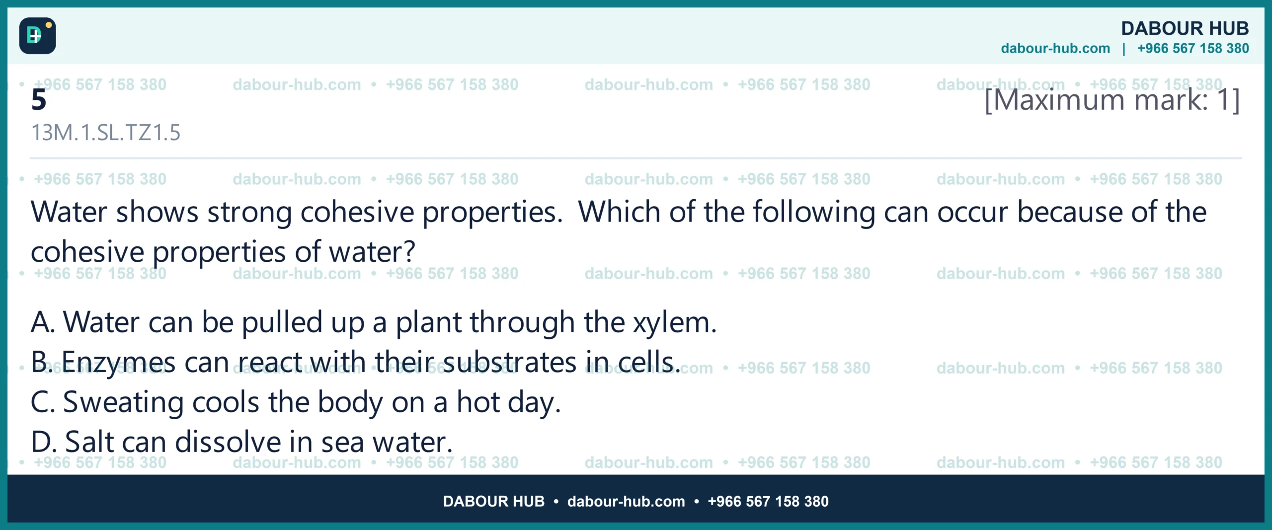 Dr Dabour Hub Science Diagram and Course Material
