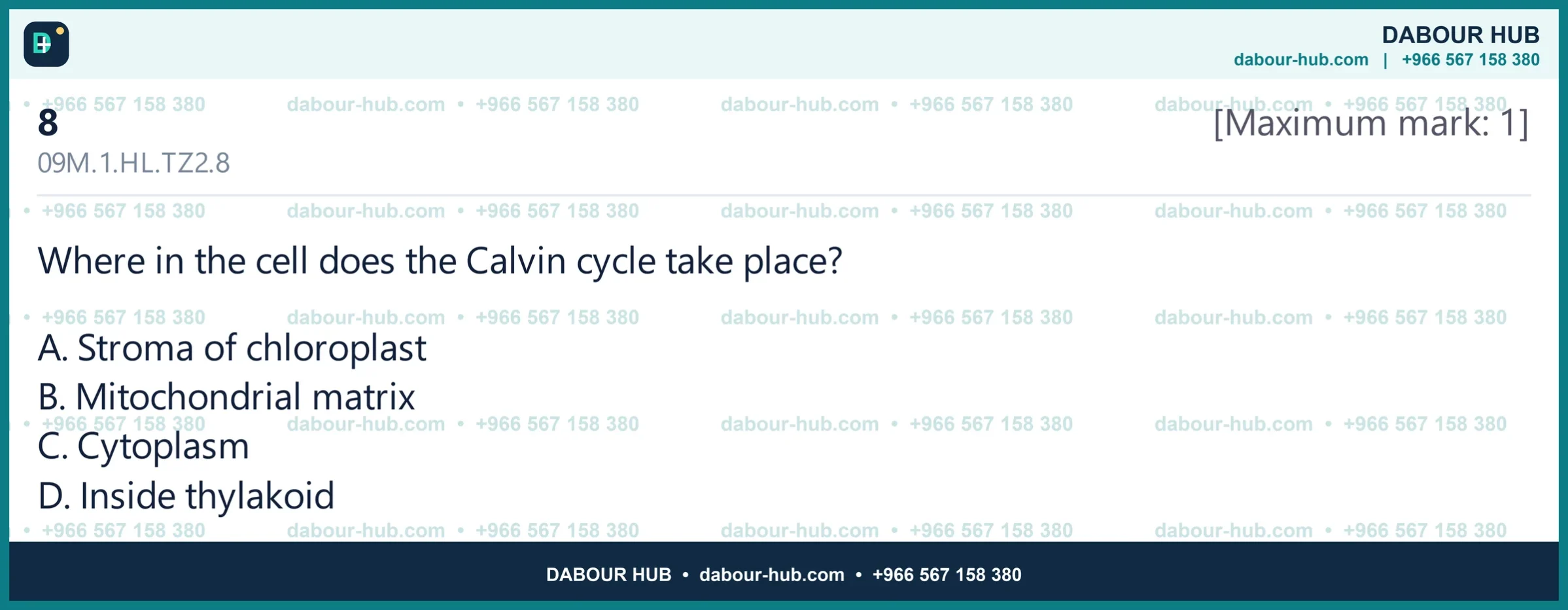 Dr Dabour Hub Science Diagram and Course Material
