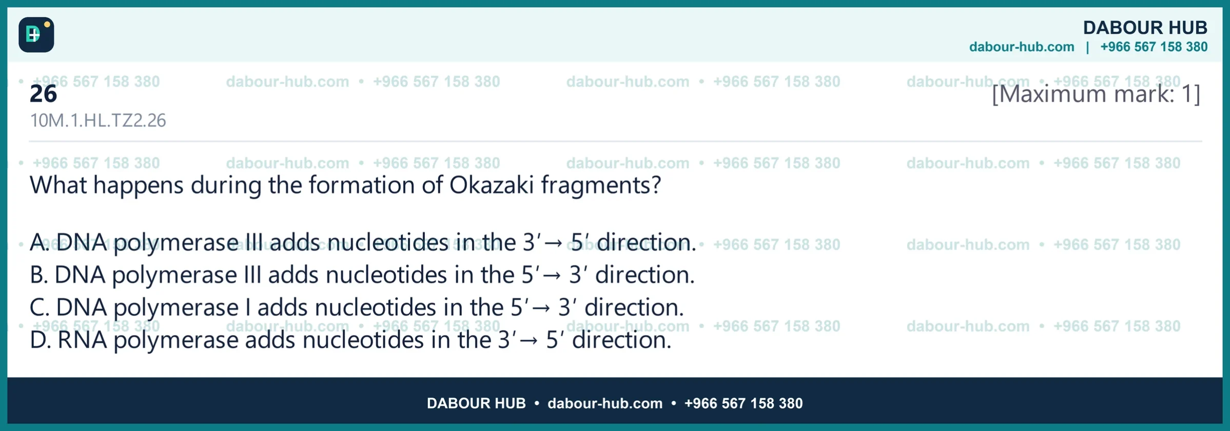 Dr Dabour Hub Science Diagram and Course Material