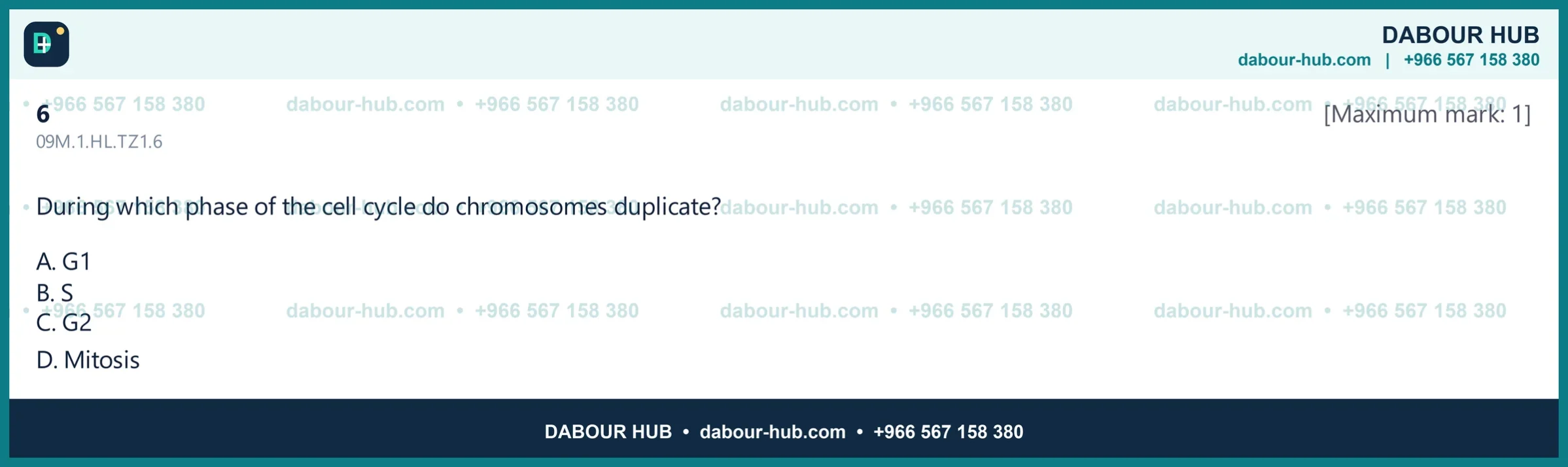 Dr Dabour Hub Science Diagram and Course Material